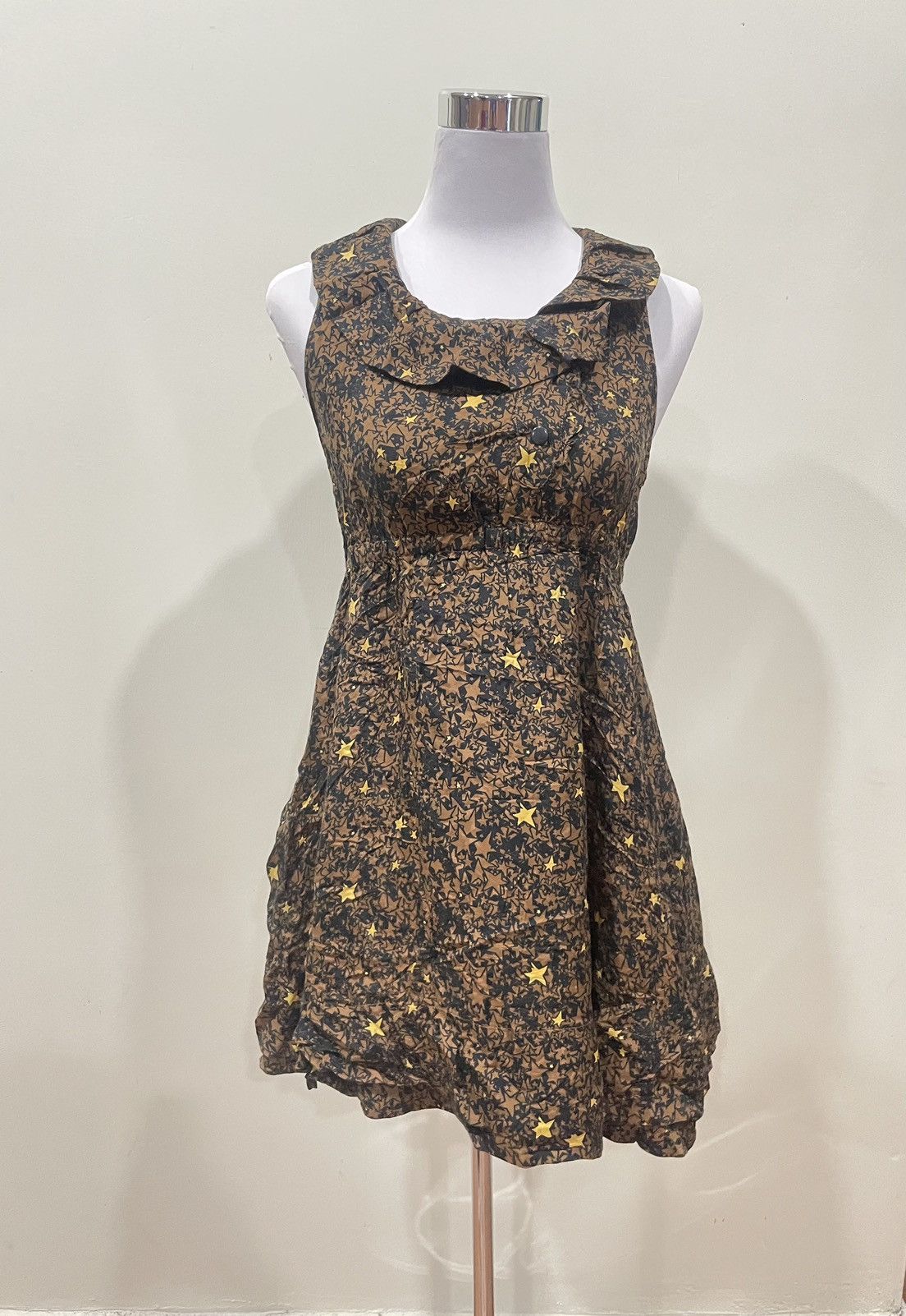 image of Maria Bonita Extra Ruffle Dress in Brown, Women's (Size XS)