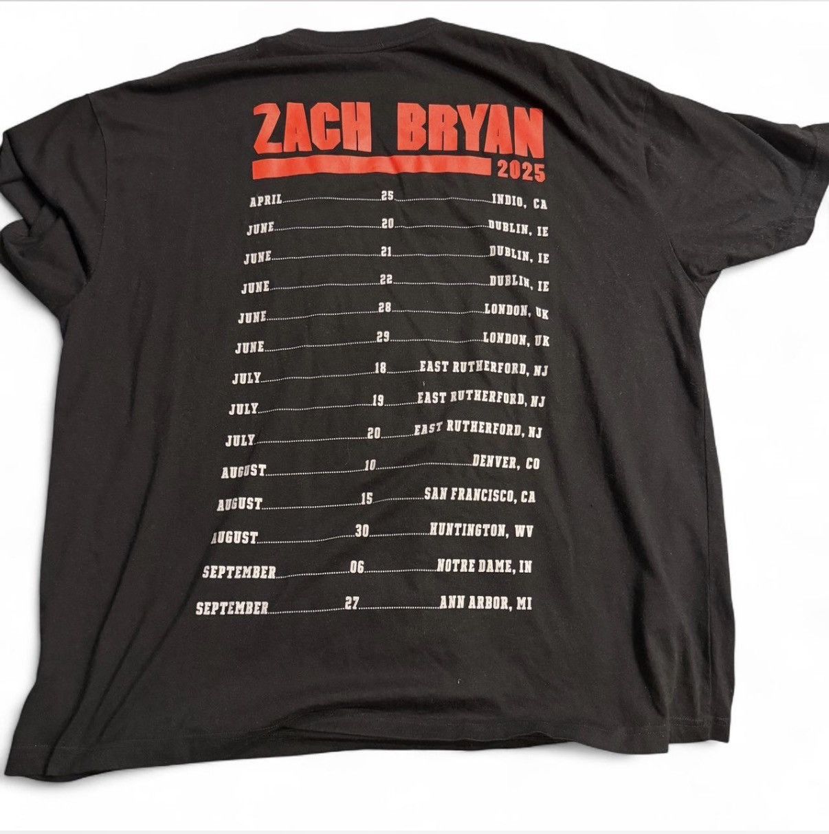 Other Zach Bryan Metlife Exclusive Merch Tee Size US XL / EU 56 / 4 - 3 Thumbnail
