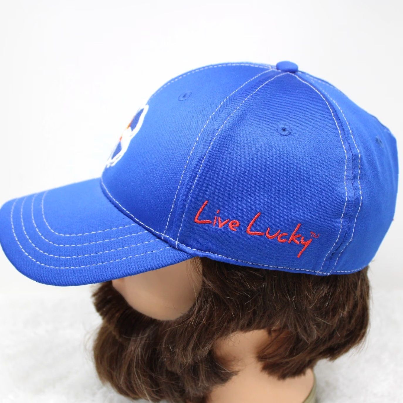 Vintage Black Clover Hat Mens XL Blue 100% Polyester Baseball Cap Sports Knit Style Casual Adjustable Cap Size ONE SIZE - 3 Thumbnail