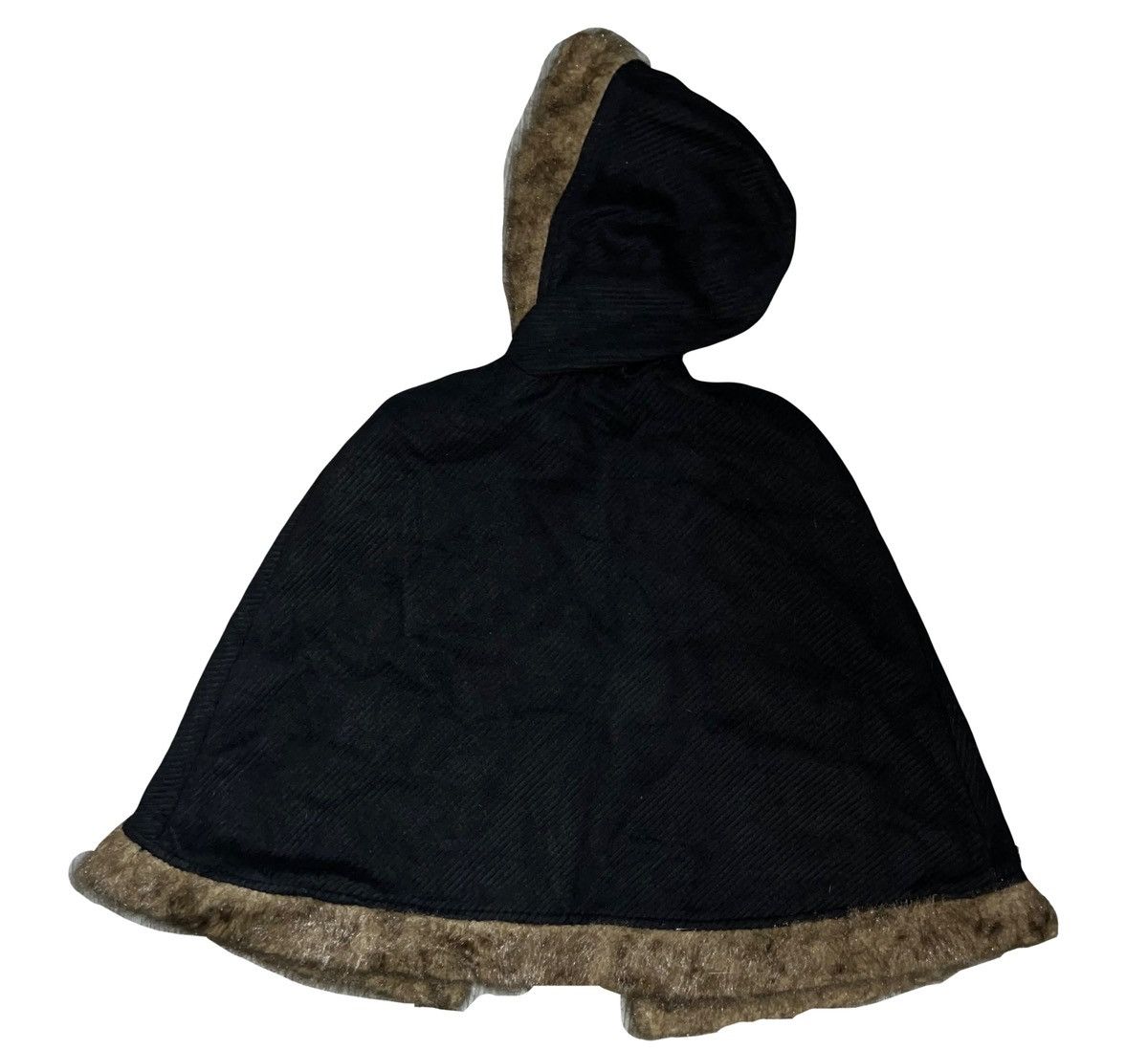 Japanese Brand Winter cape with fur hem 🖤🧛🏻‍♀️ Size S / US 4 / IT 40 - 6 Thumbnail