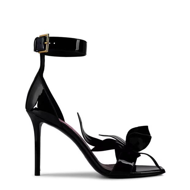 Balmain o1g2r1mq0924 Ruby Flower Heels in Noir Size US 9 / IT 39 - 3 Thumbnail