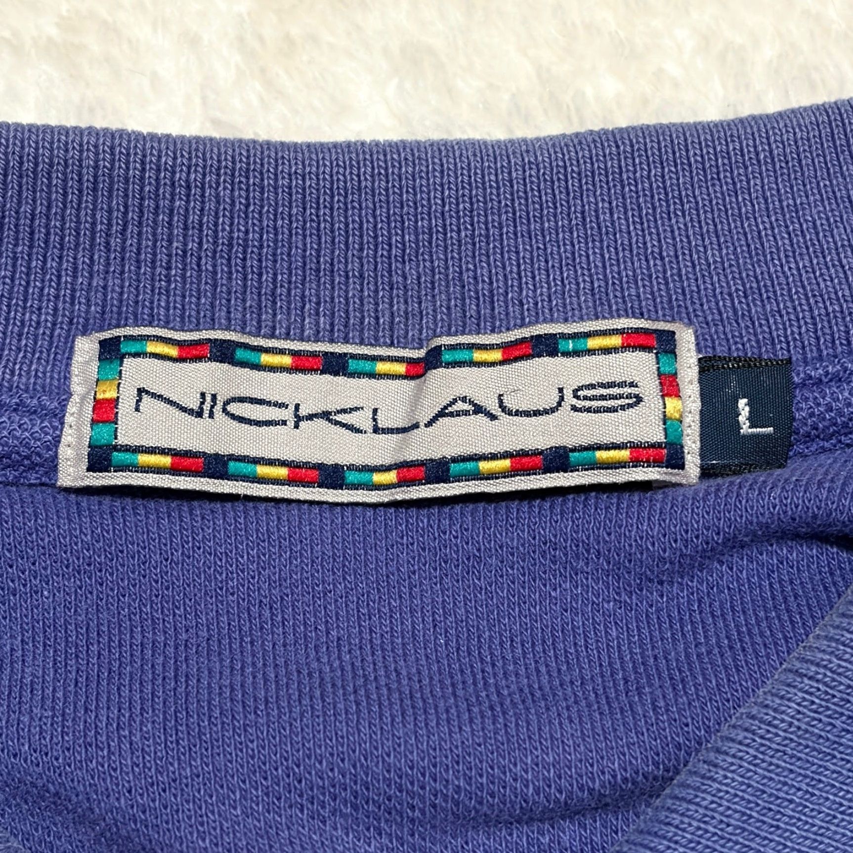 Vintage VINTAGE Nicklaus Polo Shirt Mens Large Blue Stripe Short Sleeve USA Made Golf Size US L / EU 52-54 / 3 - 3 Thumbnail