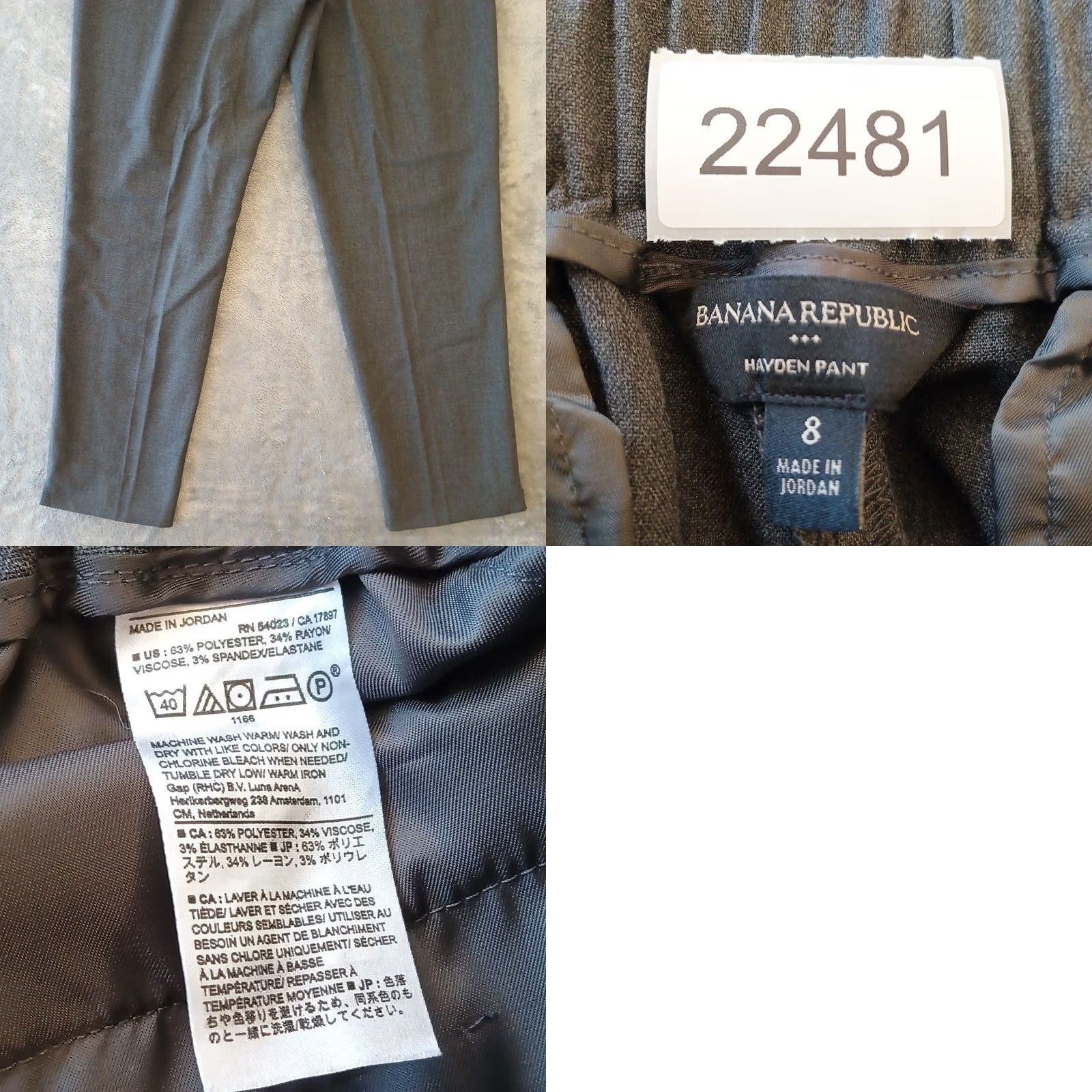 Banana Republic Banana Republic Pants Womens 8 Gray Hayden Ankle Size Pull Pockets 31x27 Size 30" / US 8 / IT 44 - 8 Thumbnail