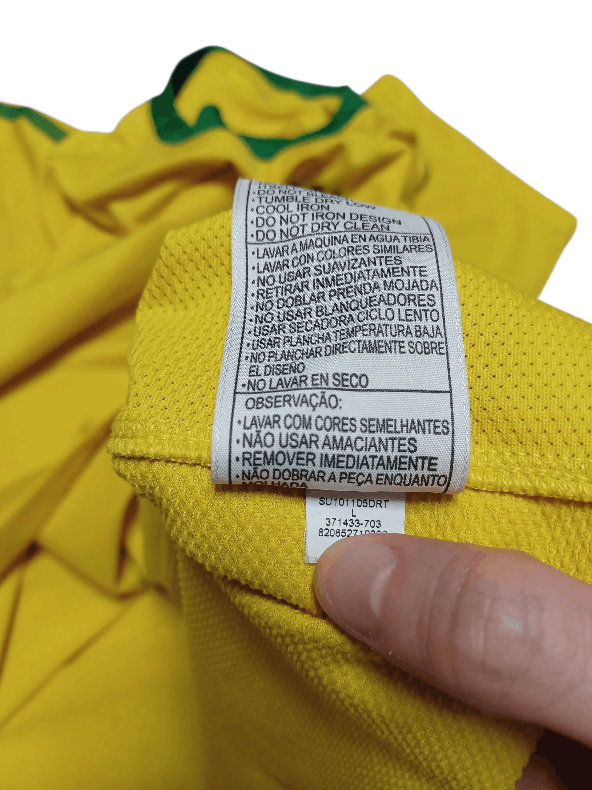 Nike NIKE BRASIL VINTAGE 2010 SOCCER JERSEY TEE Size US L / EU 52-54 / 3 - 7 Thumbnail