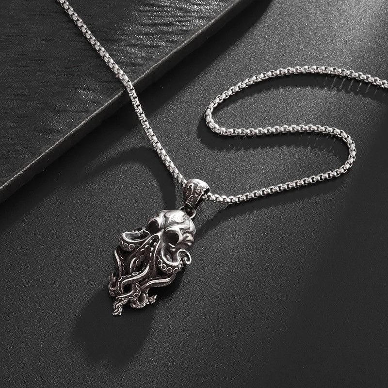 Vintage Vintage Skull Octopus Necklace Size ONE SIZE - 5 Thumbnail