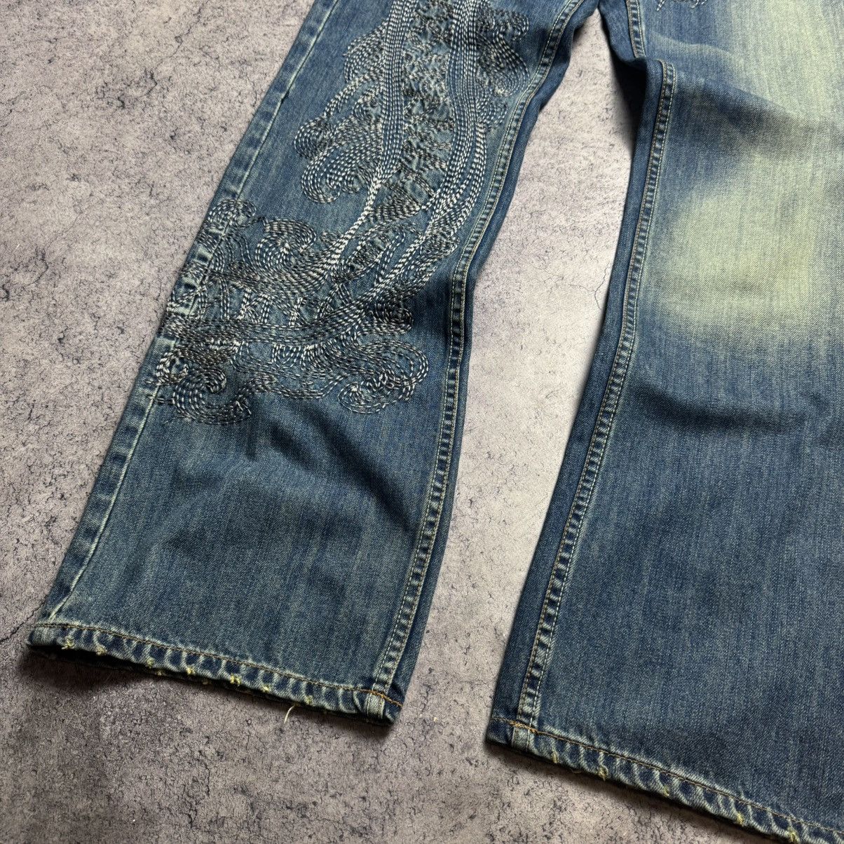 Vintage NEW Take Two Vintage Rare Dragon Jeans Style Ed Hardy Size US 30 / EU 46 - 3 Thumbnail
