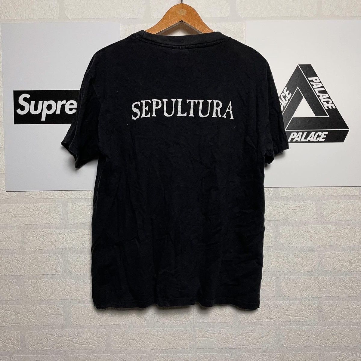 Band Tees × Vintage Vintage Sepultura Kairos Rock Band Tee 90s Rare washed black Size US L / EU 52-54 / 3 - 2 Thumbnail