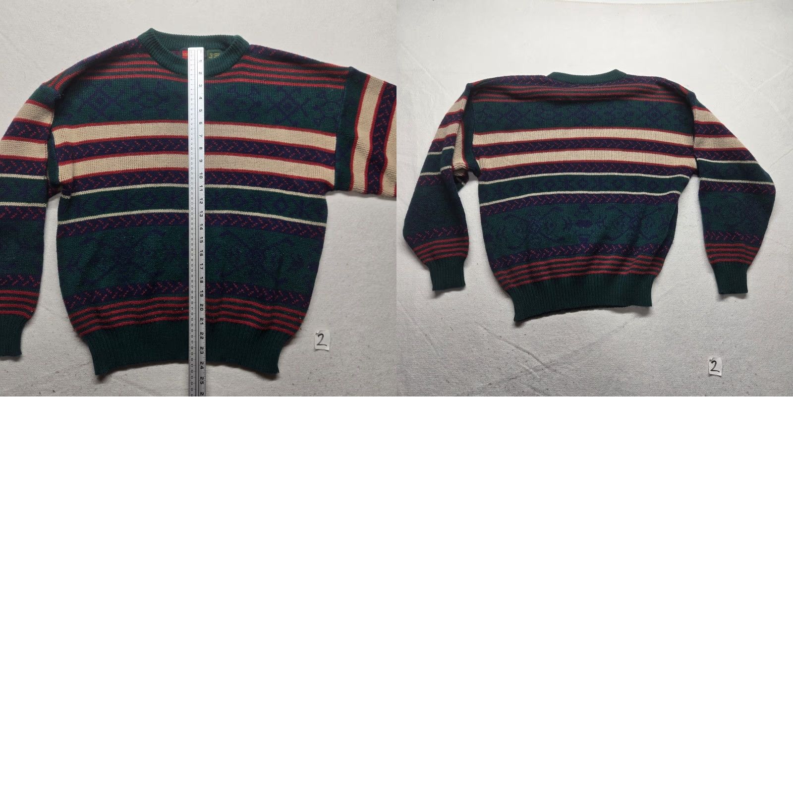 Vintage VINTAGE Stoneriver Sweater Stripped Southwestern Abstract Funky Art 90s Adult Mens Large Size US L / EU 52-54 / 3 - 8 Thumbnail