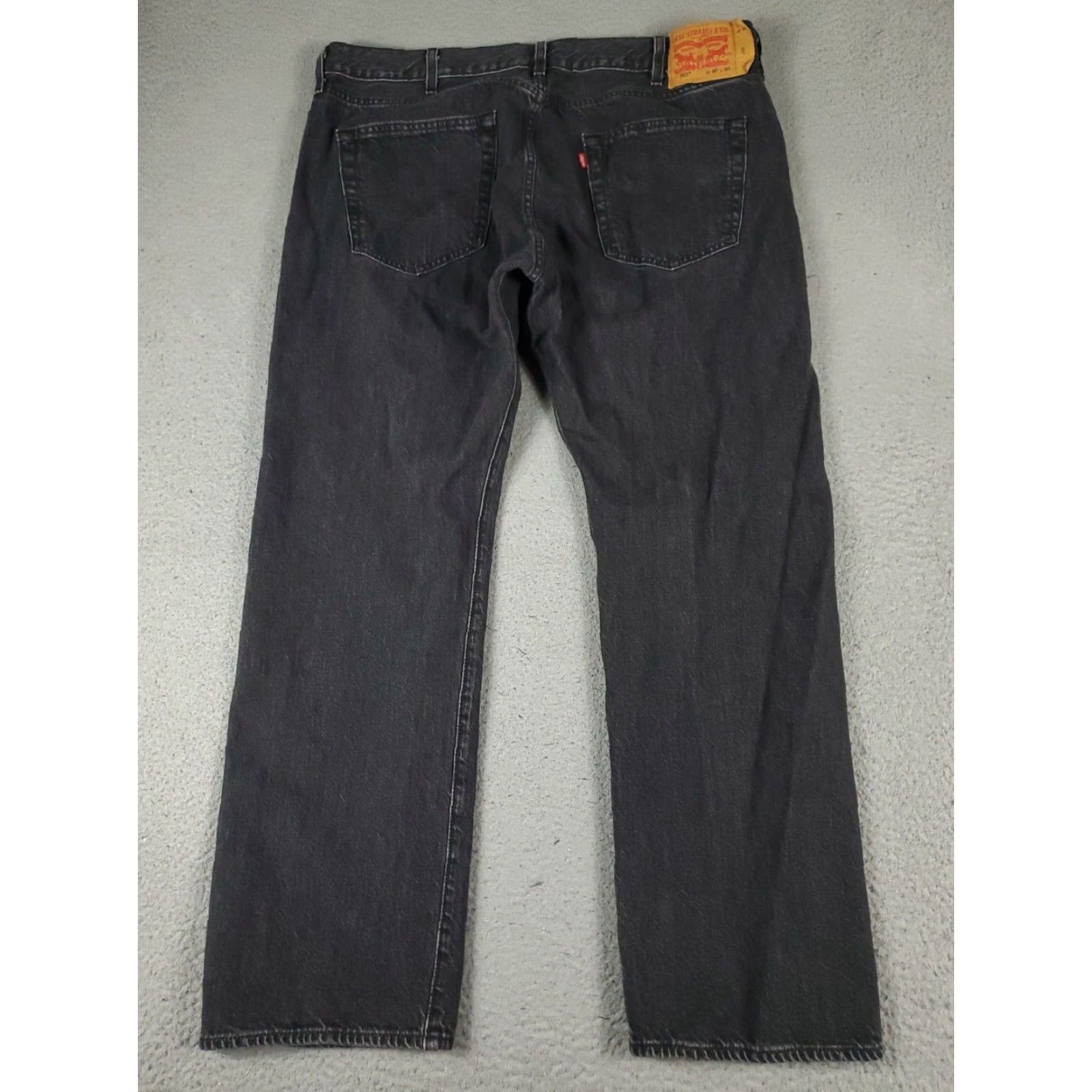 Levi's Mens Levis Jeans 501 Straight Leg Black Gray 40x30 Extra Large XL Button Fly Size US 40 / EU 56 - 6 Thumbnail