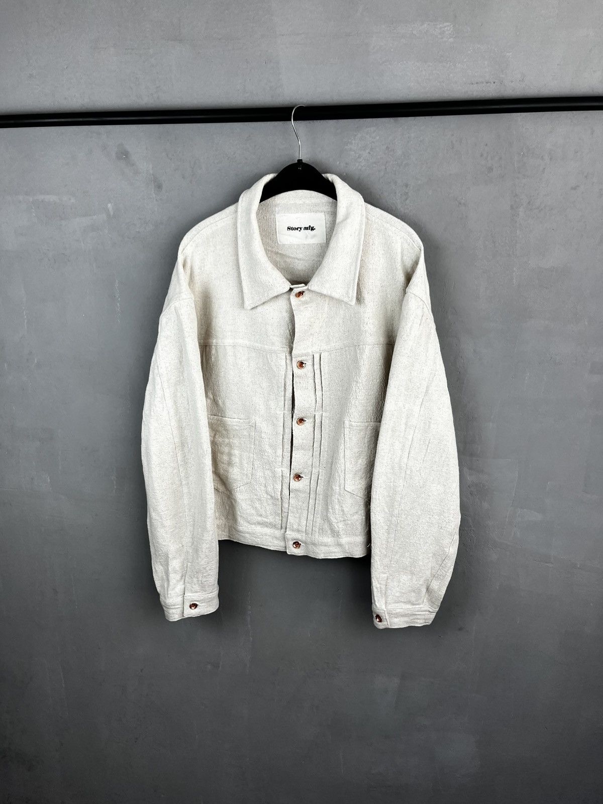 Story Mfg. Story Mfg Tuesday Jacket Ecru Handloom Size US XL / EU 56 / 4 - 4 Thumbnail