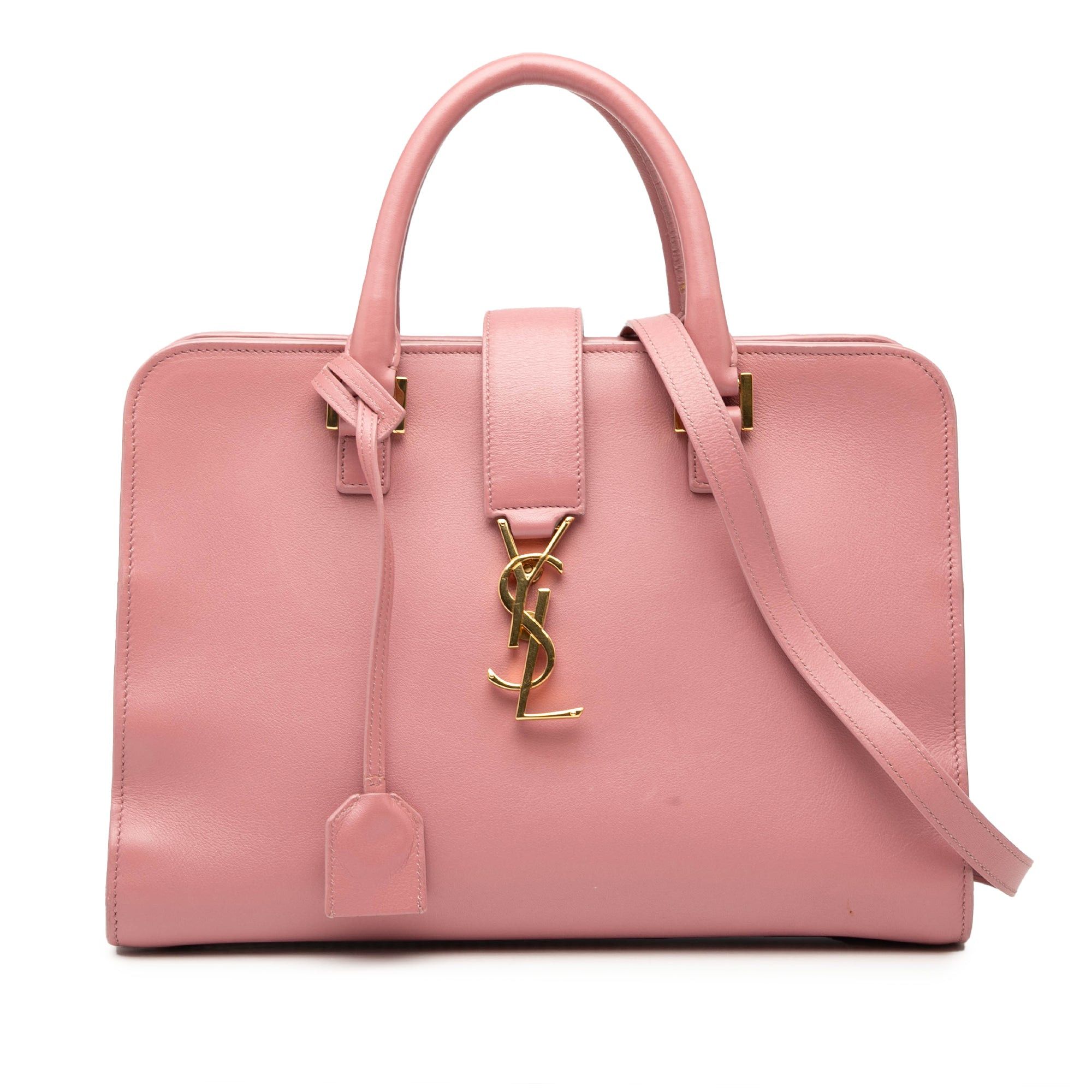 Saint Laurent Paris Small Leather Monogram Cabas Satchel Size ONE SIZE - 1 Thumbnail