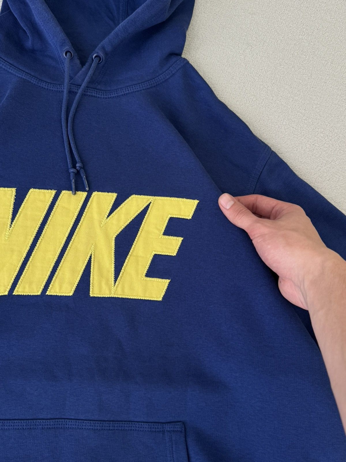 Nike × Vintage Vintage Nike Y2K swoosh oversized grey zip hoodie Size US XXL / EU 58 / 5 - 5 Thumbnail