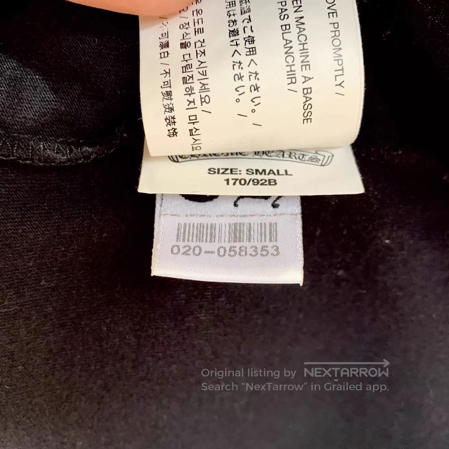 Chrome Hearts Black Short Sleeve Pocket T-Shirt. Size US S / EU 44-46 / 1 - 9 Thumbnail