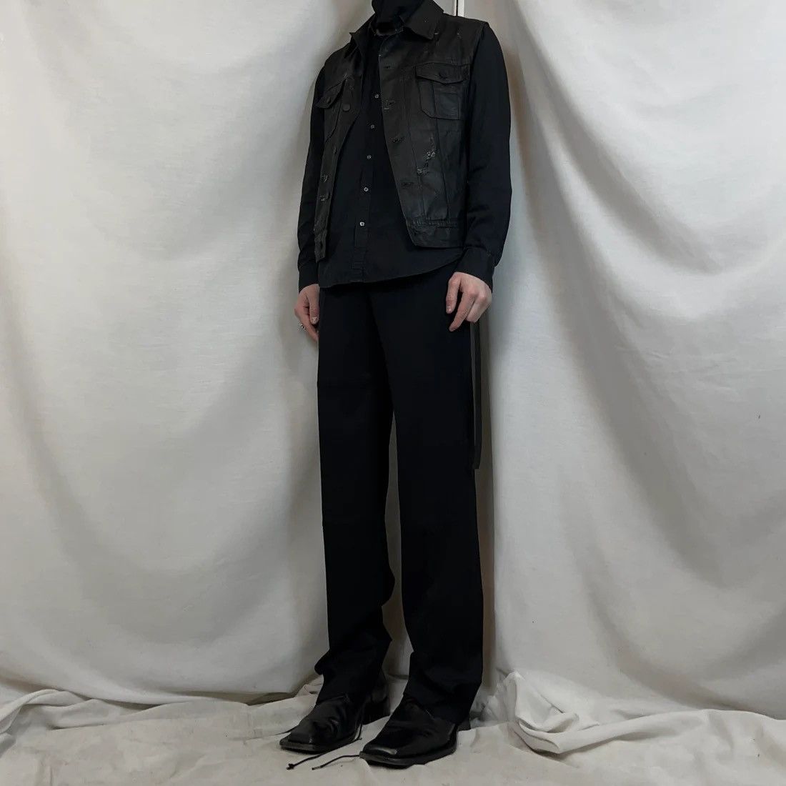 Gucci Gucci by Tom Ford Leather Waist Strap Trousers - 90s Size US 28 / EU 44 - 2 Thumbnail