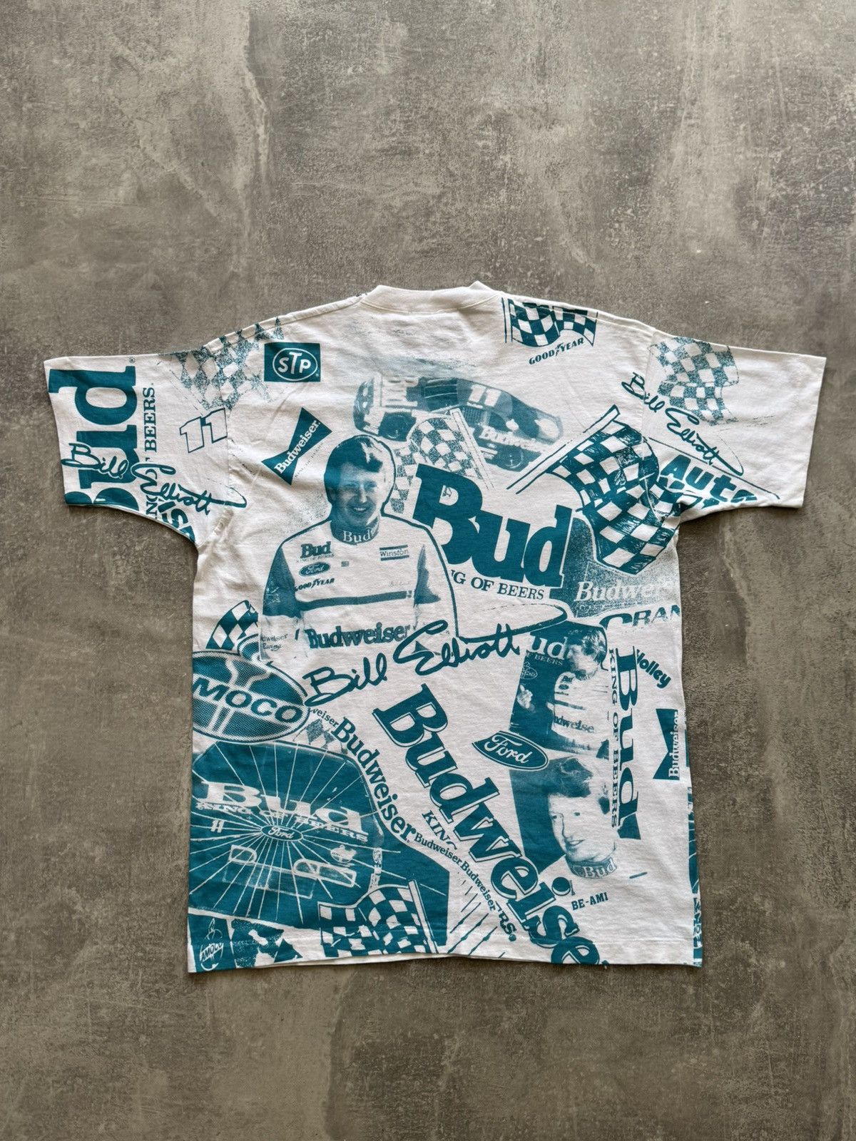 Budweiser Vintage 90s Bill Elliott Ford Budweiser Nascar Racing Tee Size US XL / EU 56 / 4 - 7 Thumbnail