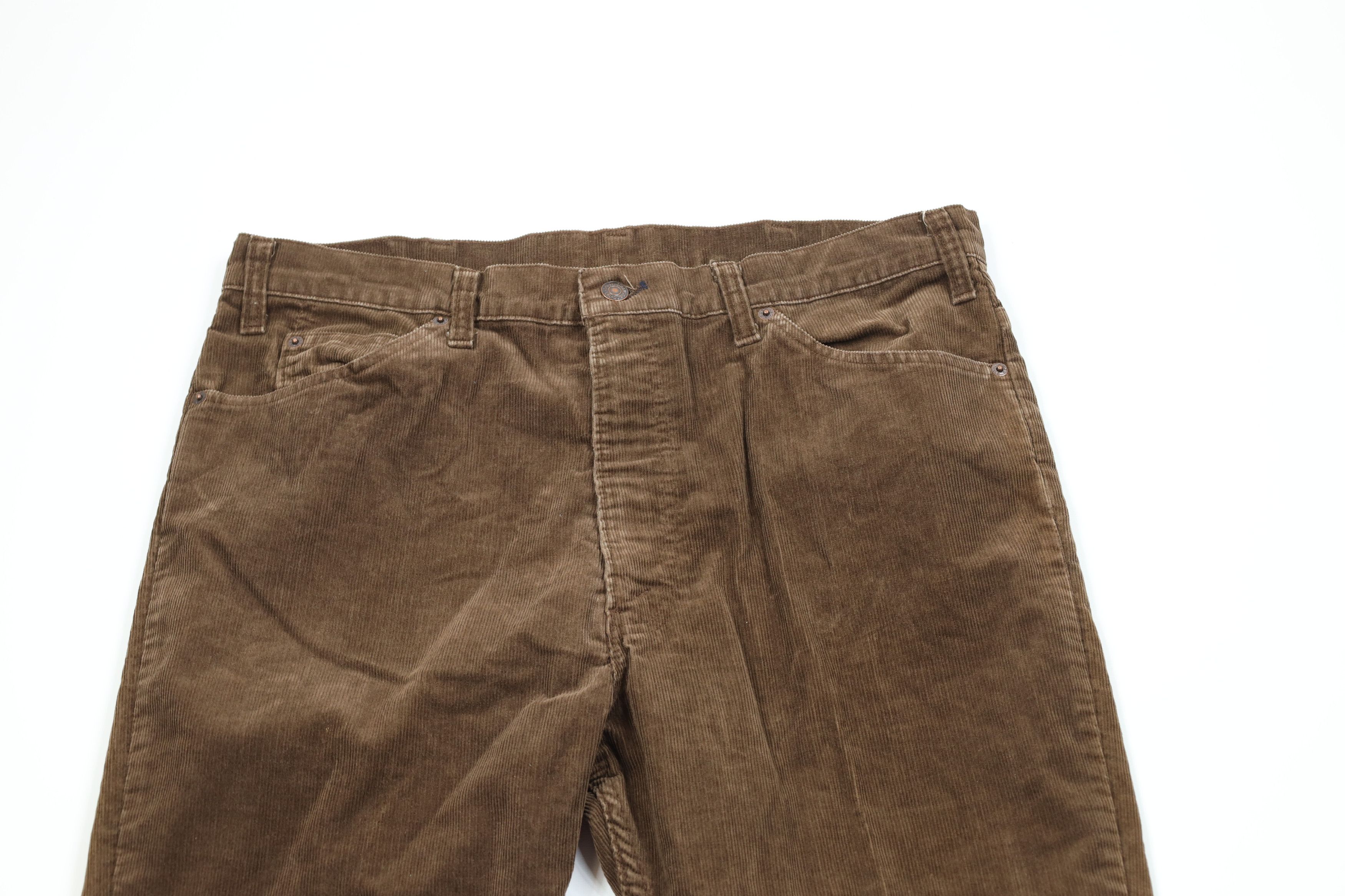 Levi's Vintage 80s Levis 517 Orange Tab Wide Leg Corduroy Pants USA Size US 38 / EU 54 - 2 Thumbnail