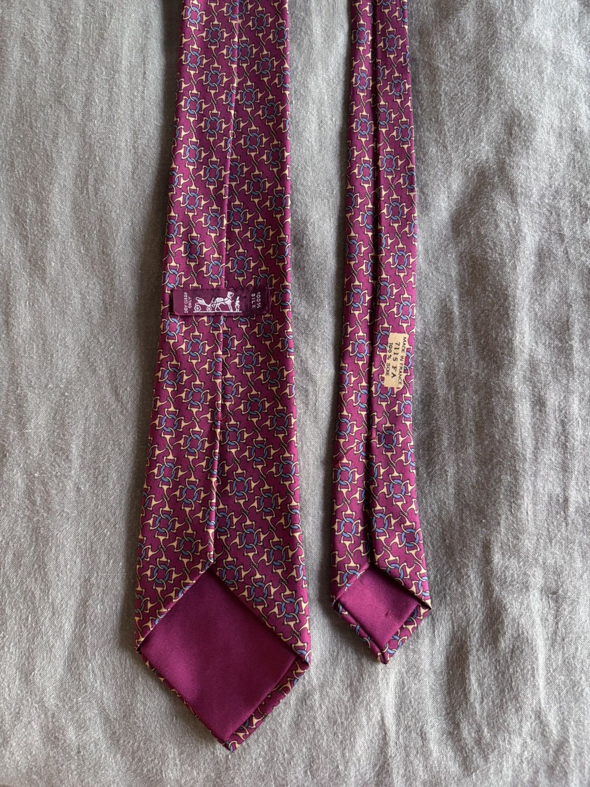Hermes Hermes Mens Silk Neck Tie made in France Size ONE SIZE - 5 Thumbnail