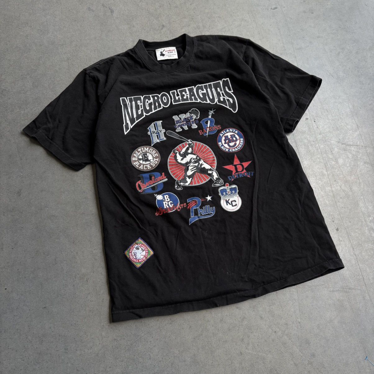 Authentic Negro Leagues × MLB × Vintage Vintage 90's Negro League Baseball Logos Tee Yankees Large Size US XL / EU 56 / 4 - 7 Thumbnail