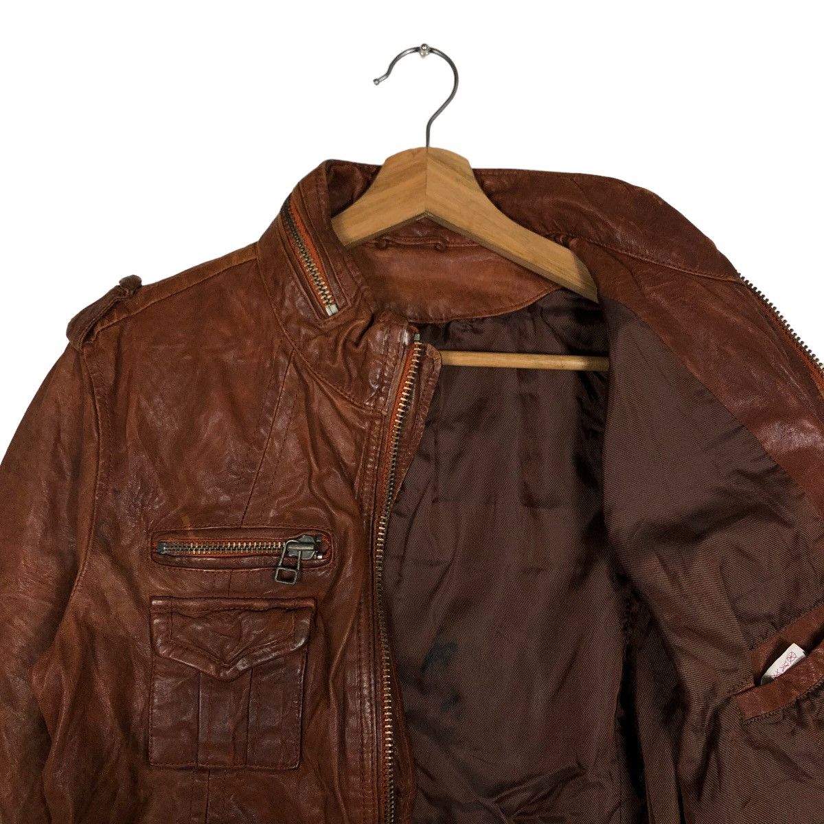Japanese Brand 🔥90’s Vintage Bomber Leather Jacket Inspire Schott Perfecto Size US S / EU 44-46 / 1 - 10 Thumbnail