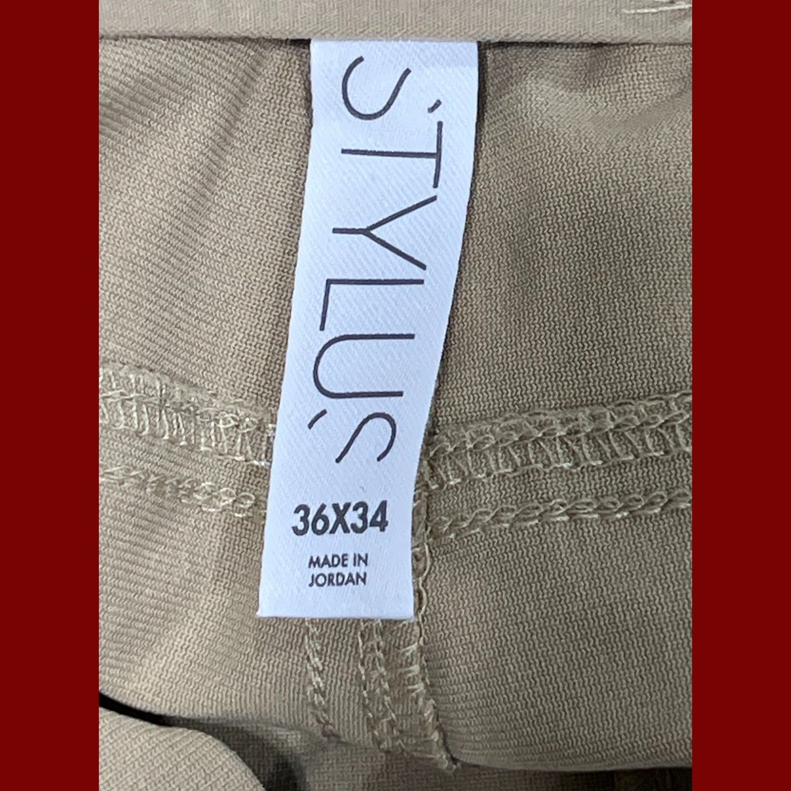 Other Stylus - Men's Slim Fit Flat Front Chino Pants - 5 Pockets - Size US 36 / EU 52 - 13 Thumbnail