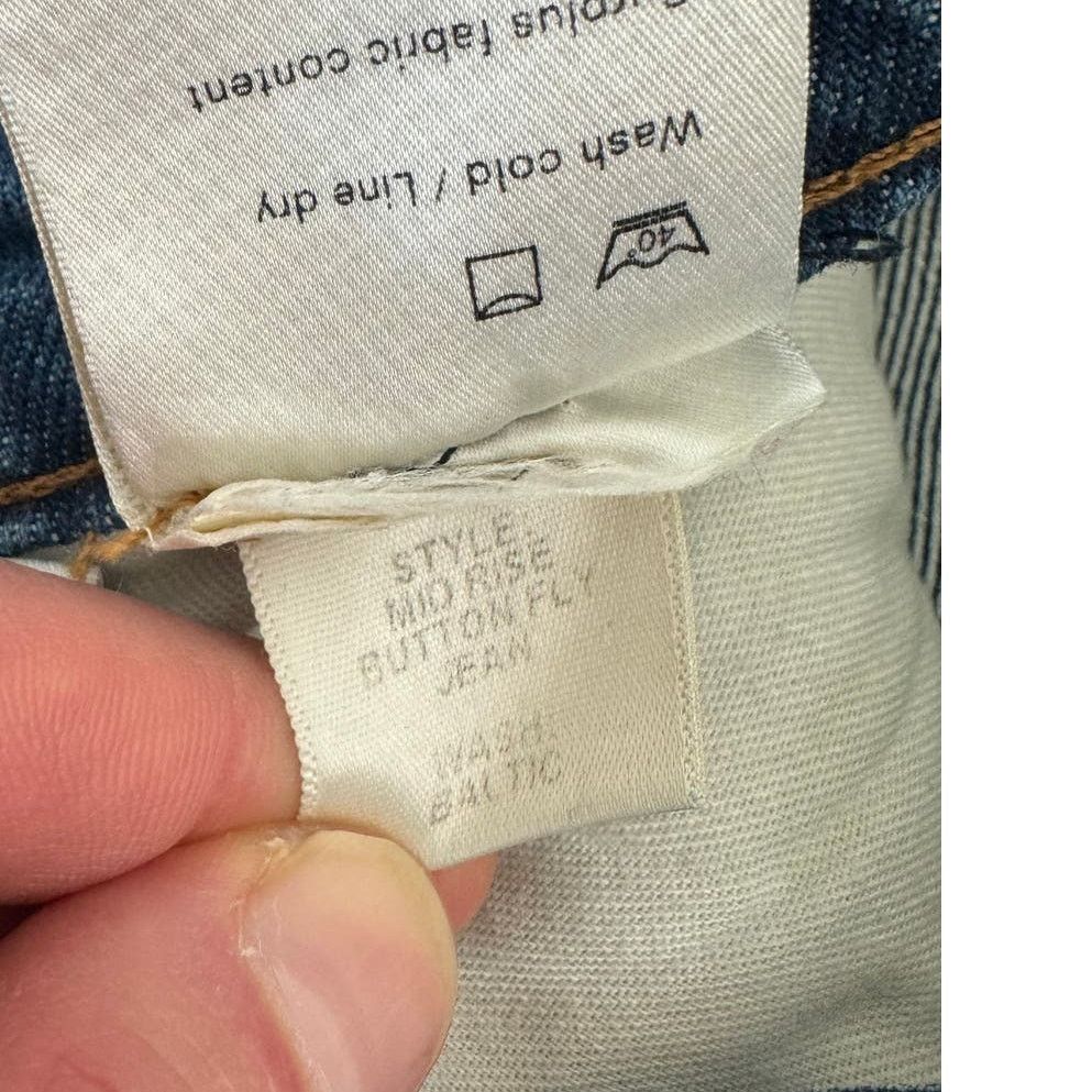 Reformation Reformation Mid Rise Button Straight Leg Jeans, Baltic Wash Size 25" / US 0 / IT 36 - 10 Thumbnail