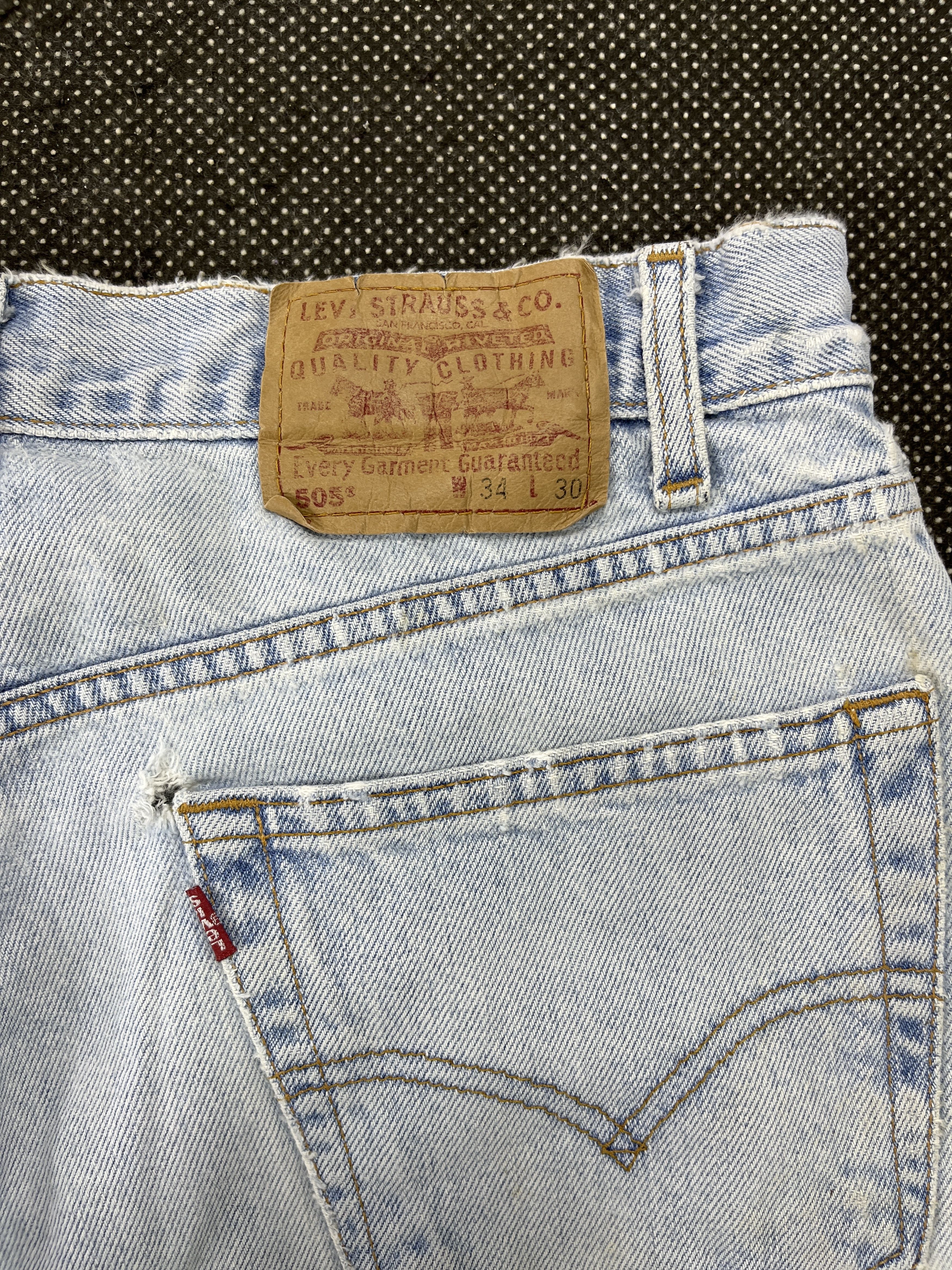 Levi's 90s Vintage Levis 505 Light Wash Jeans - J544 Size US 34 / EU 50 - 9 Thumbnail