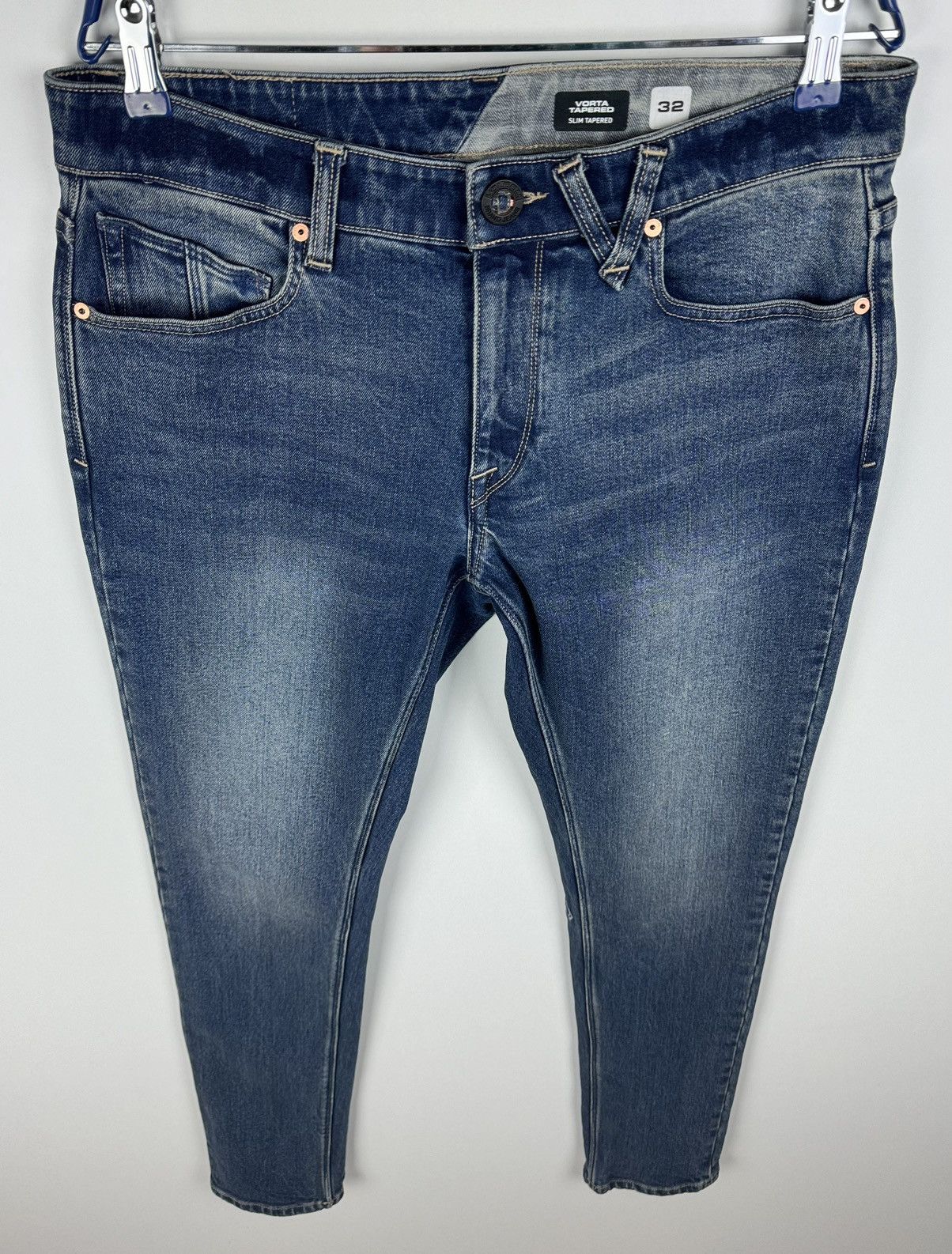 Volcom Volcom Vorta Slim Tapered Faded Stretch Denim Jeans Size US 32 / EU 48 - 3 Thumbnail