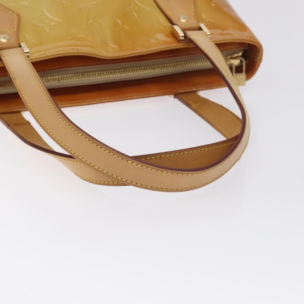 Louis Vuitton LOUIS VUITTON Monogram Vernis Houston Hand Bag Beige M91004 Size ONE SIZE - 7 Thumbnail