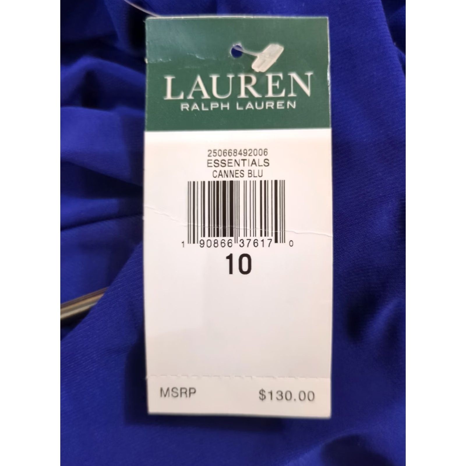 Ralph Lauren Lauren Ralph Lauren Dress 10 Blue A-Line Sleeveless Knee Length Knit Polyester Blend Lined Stretch Women Small City Classic Preppy Workwear Men's? Size L / US 10 / IT 46 - 4 Thumbnail