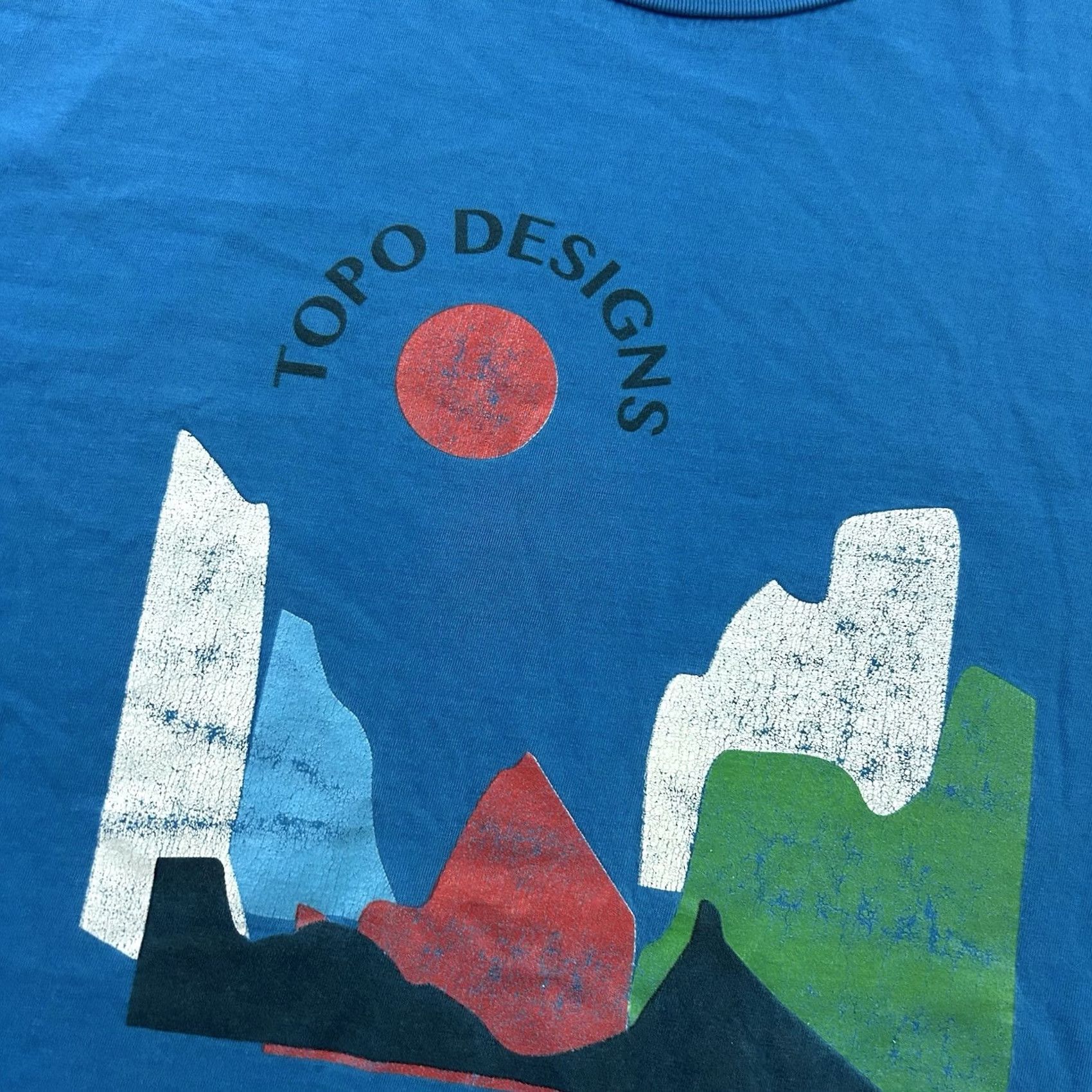 Topo Designs Topo Designs Short Sleeve T-Shirt Men XXL Blue Size US XXL / EU 58 / 5 - 4 Thumbnail