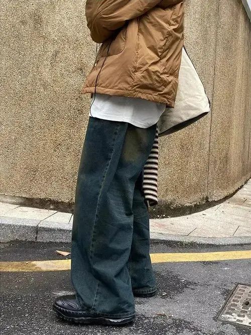 Jean Vintage Washed Baggy Wide Leg Size US 33 - 2 Thumbnail