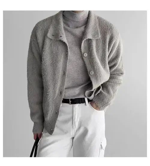 Aran Isles Knitwear Vintage Gray Buttoned Casual Knit Cardigan Sweater Jacket Size US L / EU 52-54 / 3 - 7 Thumbnail