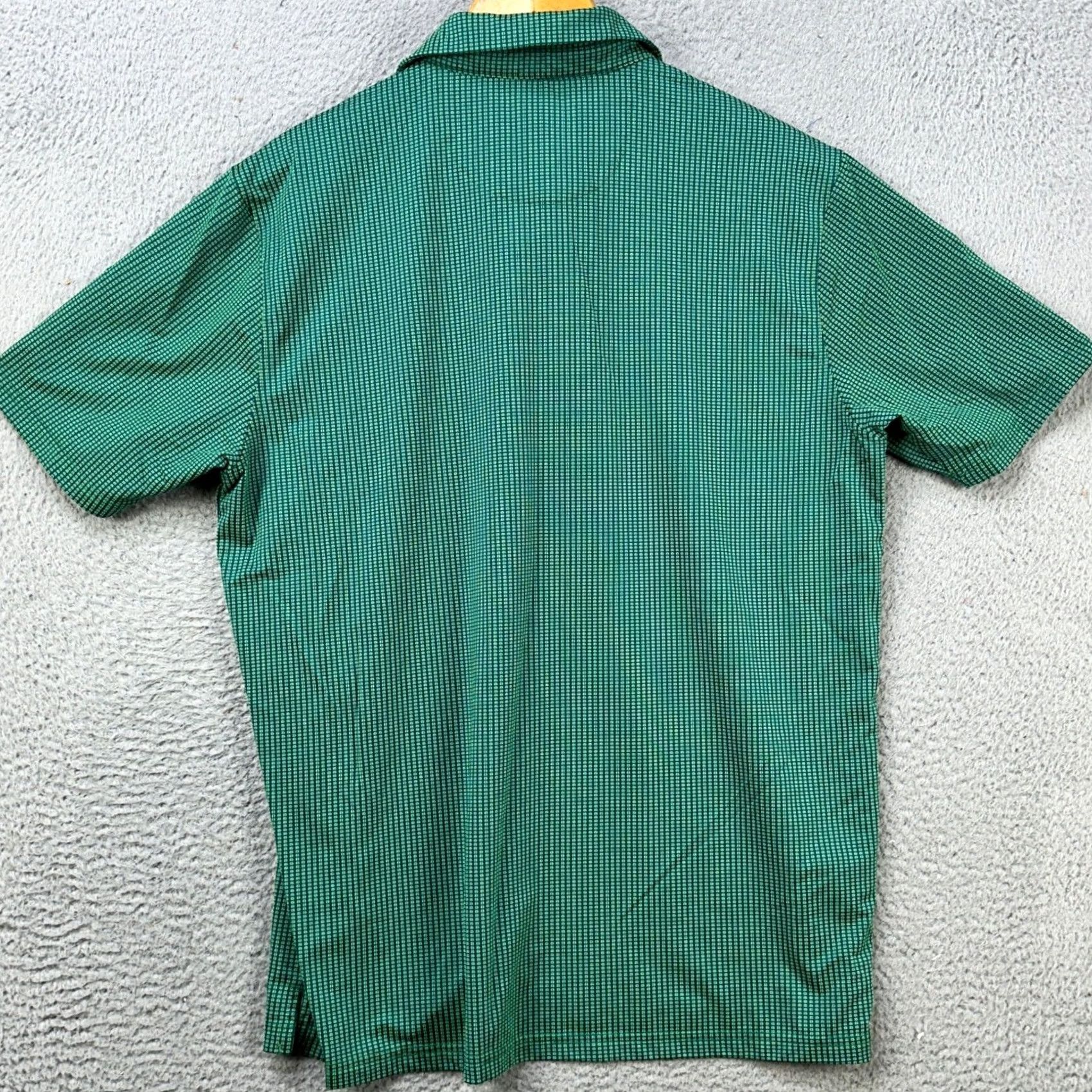 Vintage Maelreg Performance Polo Shirt Mens Large Green Rugby Golf Short Sleeve Pocket Logo Geometric Athletic Breathable Collared 92% Polyester 8% Spandex Size US L / EU 52-54 / 3 - 3 Thumbnail