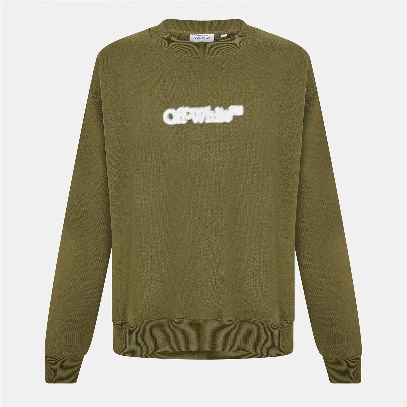 Off-White o1g2r1mq0226 Skate Relaxed Fit Crew Sweatshirt Olive Green Size US XS / EU 42 / 0 - 1 Thumbnail