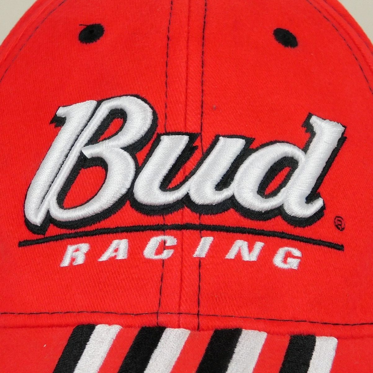 NASCAR 2002 Bud Racing NASCAR Hat Adjustable Red Dale Earnhardt Jr Size ONE SIZE - 2 Thumbnail
