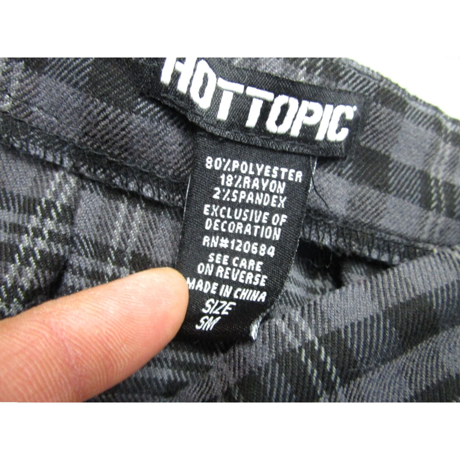 Hot Topic Hot Topic Plaid Mini Skirt Womens Small Gray Black Strap Punk Style Size 28" / US 6 / IT 42 - 3 Thumbnail