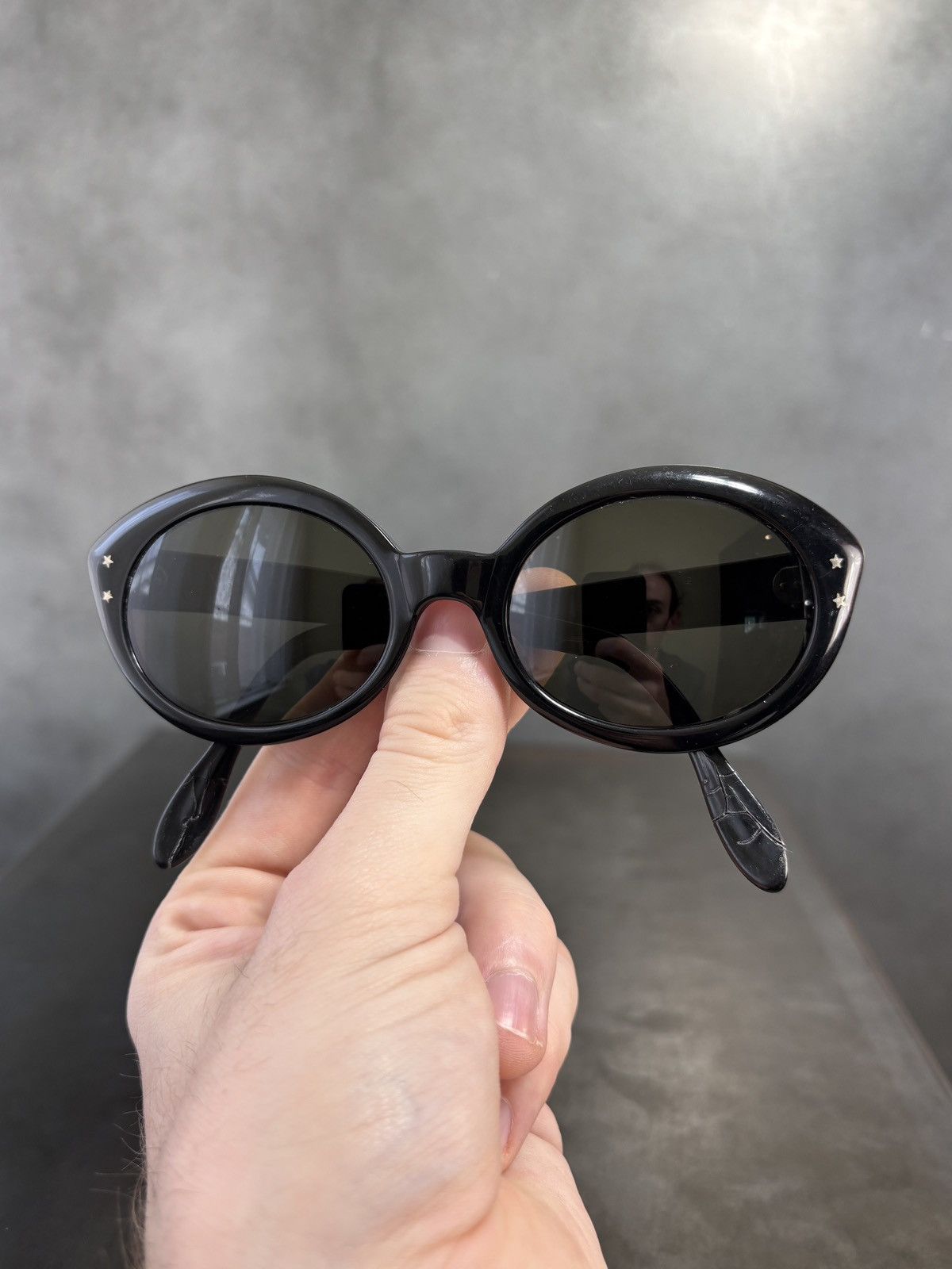 Vintage 1960s Sunglasses Frames True Vintage Cat Eye Oval France USA Size ONE SIZE - 3 Thumbnail