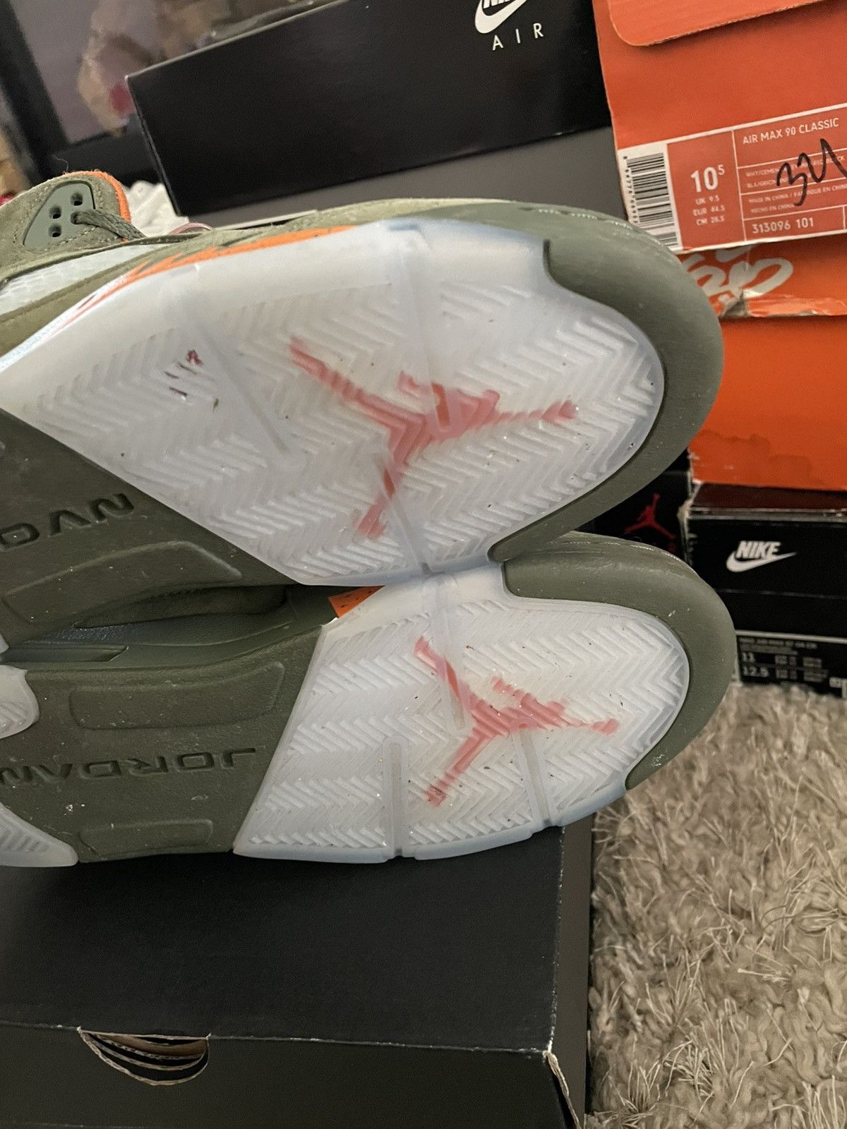 Jordan Brand Jordan 5 Olive Size US 6.5 / EU 39-40 - 9 Thumbnail