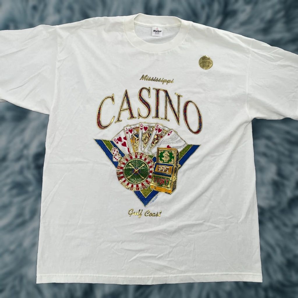 Vintage VINTAGE Mississippi Casino Golf Coast T-Shirt Adult 2XL White Graphic Men 90s Sports USA Size US XXL / EU 58 / 5 - 1 Thumbnail
