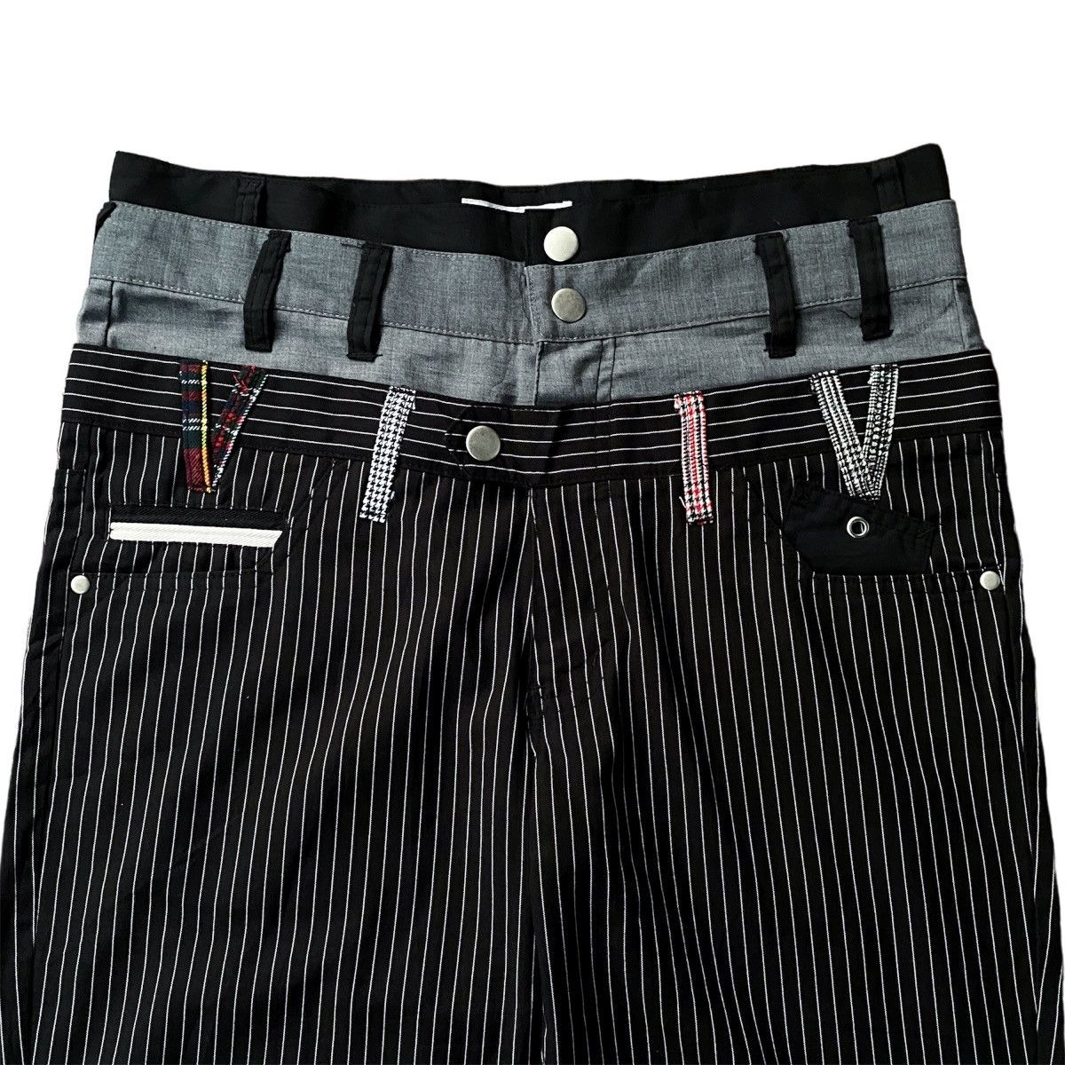 Hysteric Glamour × PPFM × Vintage Vintage Suggestion Double Waist Stripe Punk Trousers Pants Size US 31 - 4 Thumbnail