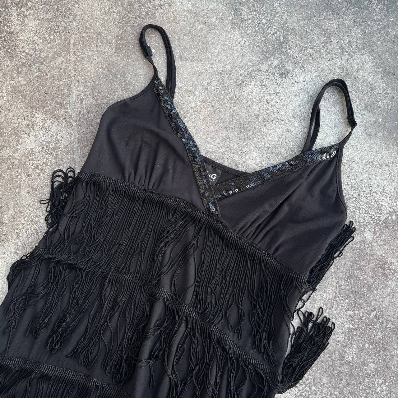 Dolce & Gabbana D&G Dolce & Gabbana Vintage Fringe Details Midi Dress Size M / US 6-8 / IT 42-44 - 9 Thumbnail