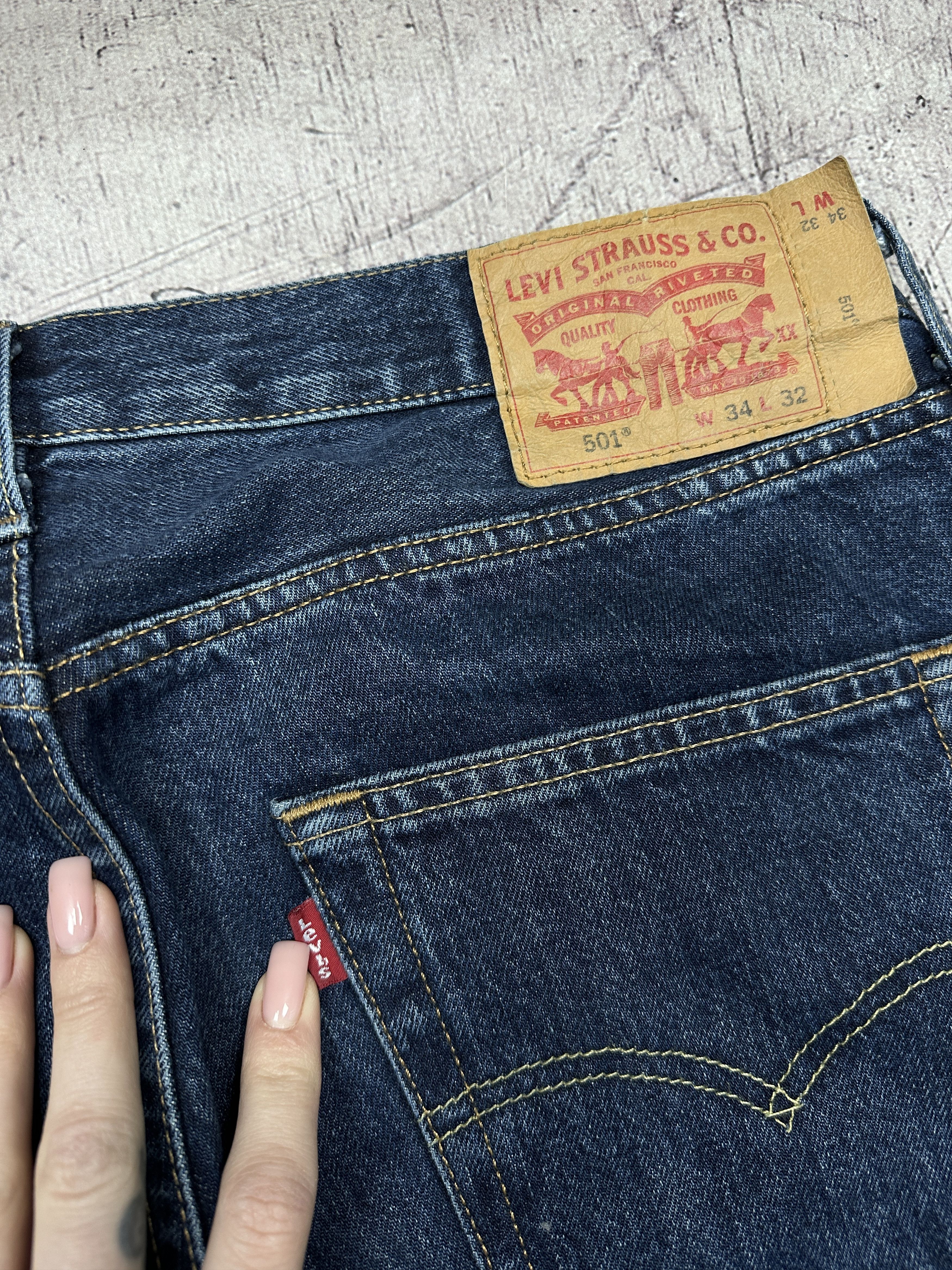 Levi's Levi's 501 Mens Denim Pants Jeans Size 34 x 32 Size US 34 / EU 50 - 3 Thumbnail