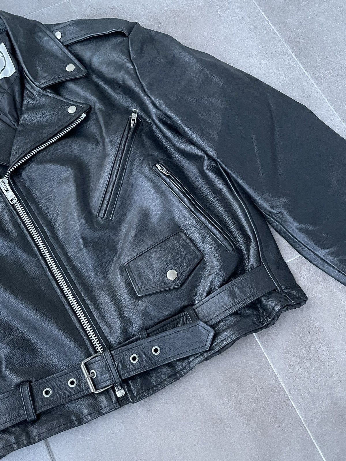 Leather Vintage Highway Black Racing Real Cow Leather Biker Jacket Size US L / EU 52-54 / 3 - 14 Thumbnail
