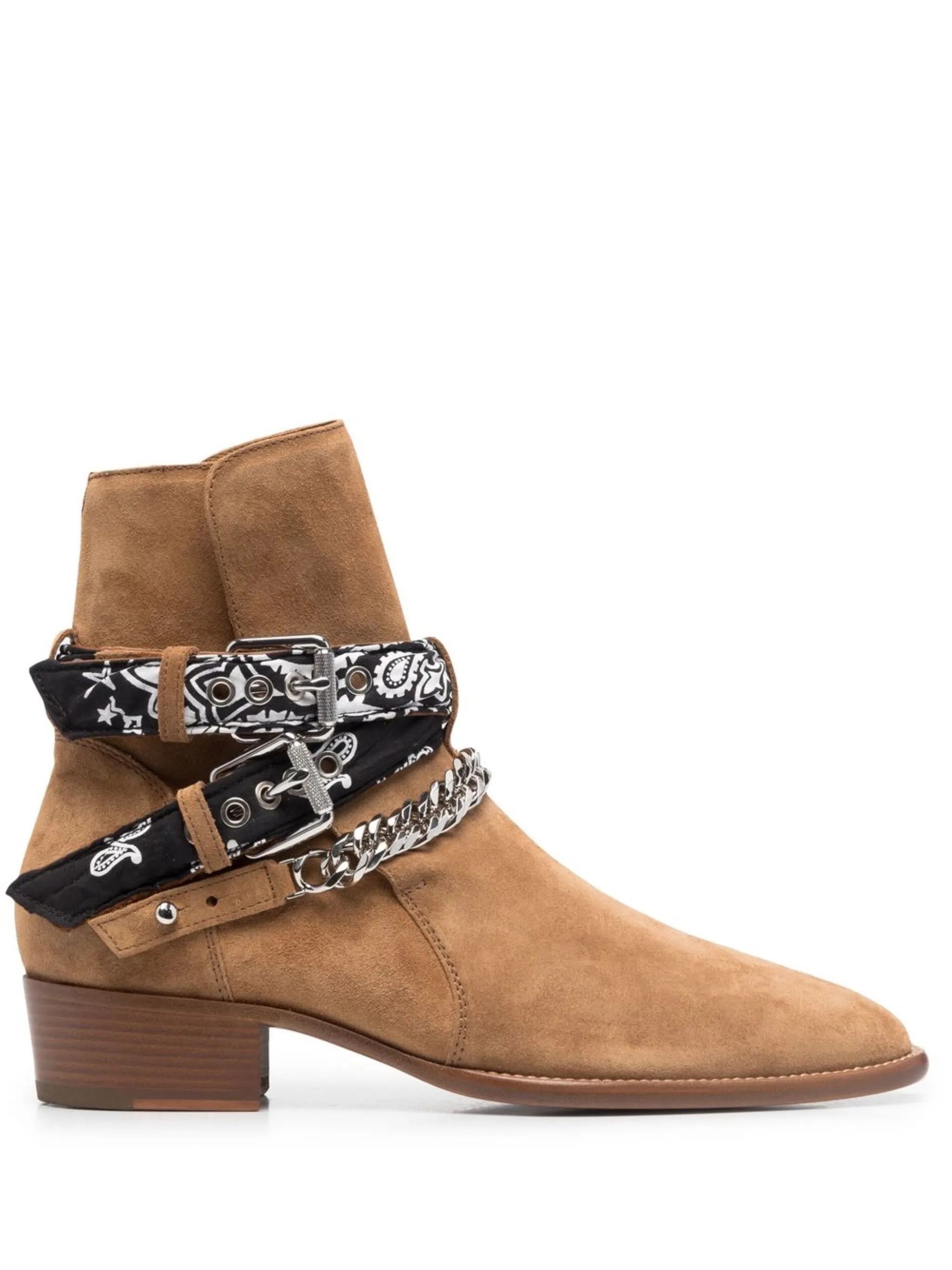 AMIRI　ウエスタンブーツ　サイズ42 Amiri Amiri Skinny Stack Boots Brown Suede Side Zip size EU