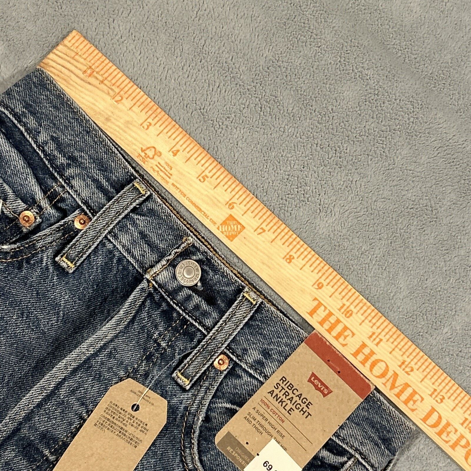 Levi's Levis Ribcage Loose Baggy Jeans Women 24x27 Relaxed Hamilton Size 24" / US 00 / IT 34 - 6 Thumbnail
