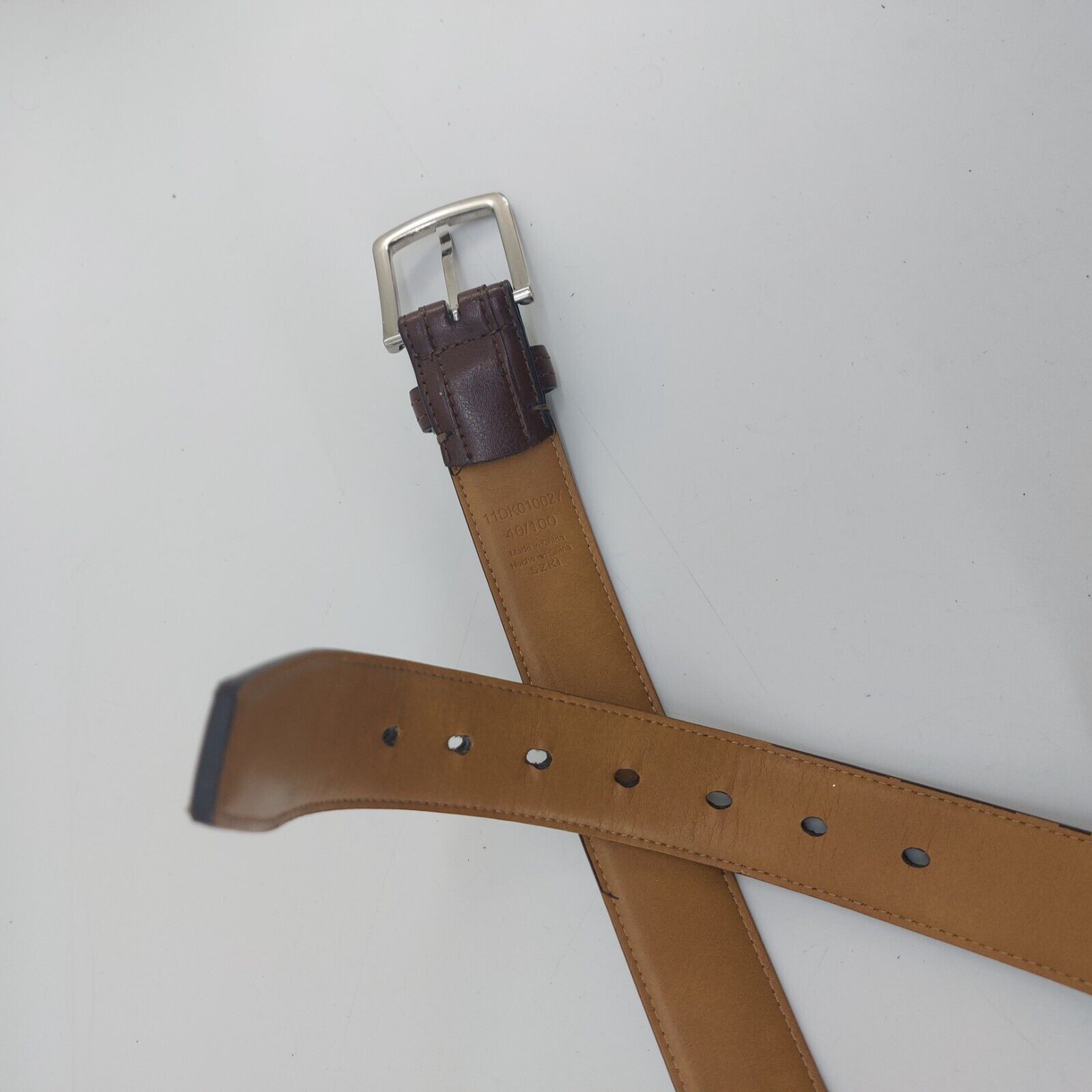 Dockers Dockers Brown Leather Belt Size 40/100 Leather Business Size 40 - 6 Thumbnail