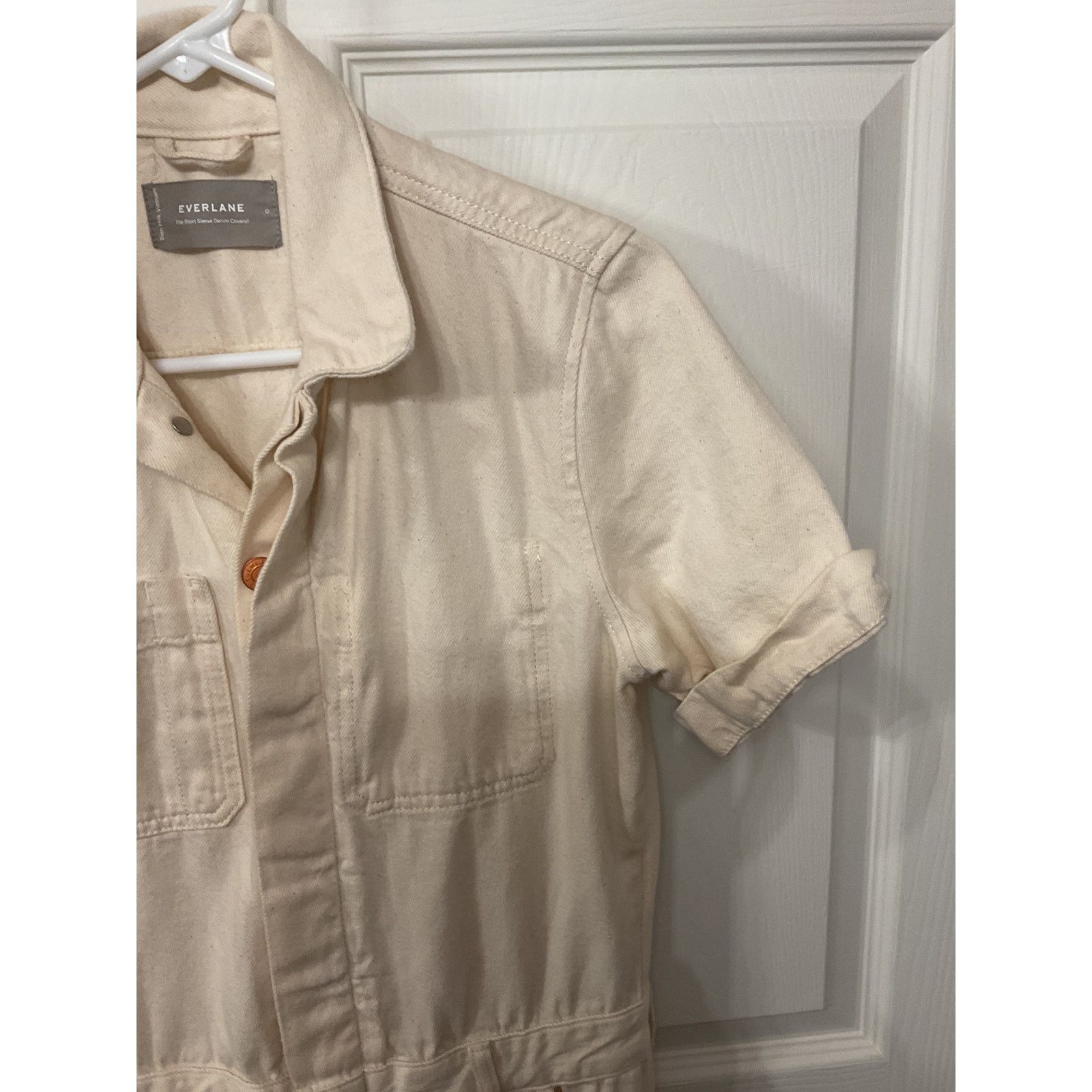 Everlane Everlane 100% Organic Cotton Denim Coverall in Bone,sz 0 Size 25" / US 0 / IT 36 - 11 Thumbnail