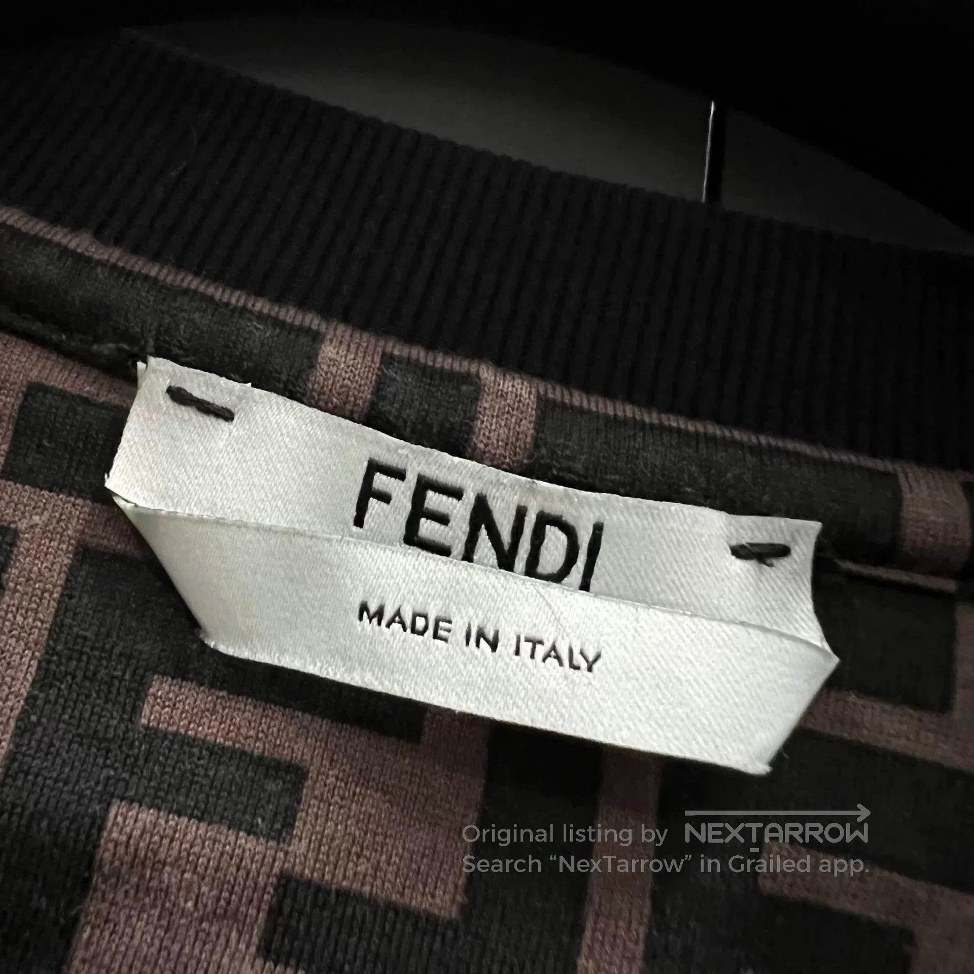 Fendi FENDI Brown FF Print Crew Neck Top. Size XXS / US 00 / IT 34 - 2 Thumbnail