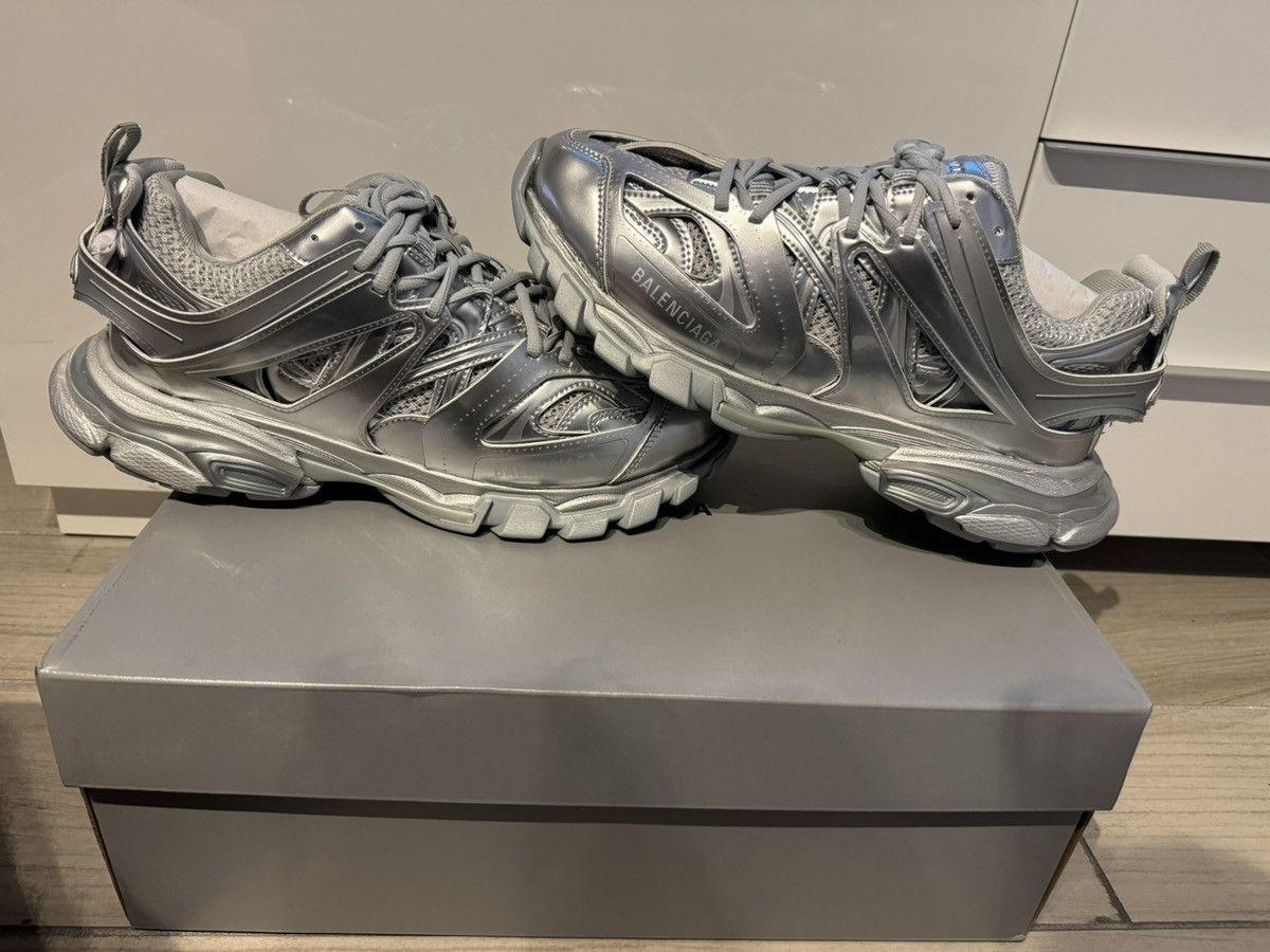 Balenciaga Balenciaga Track Sneaker Metallic Grey Size 43 Size US 10.5 / EU 43-44 - 1 Thumbnail