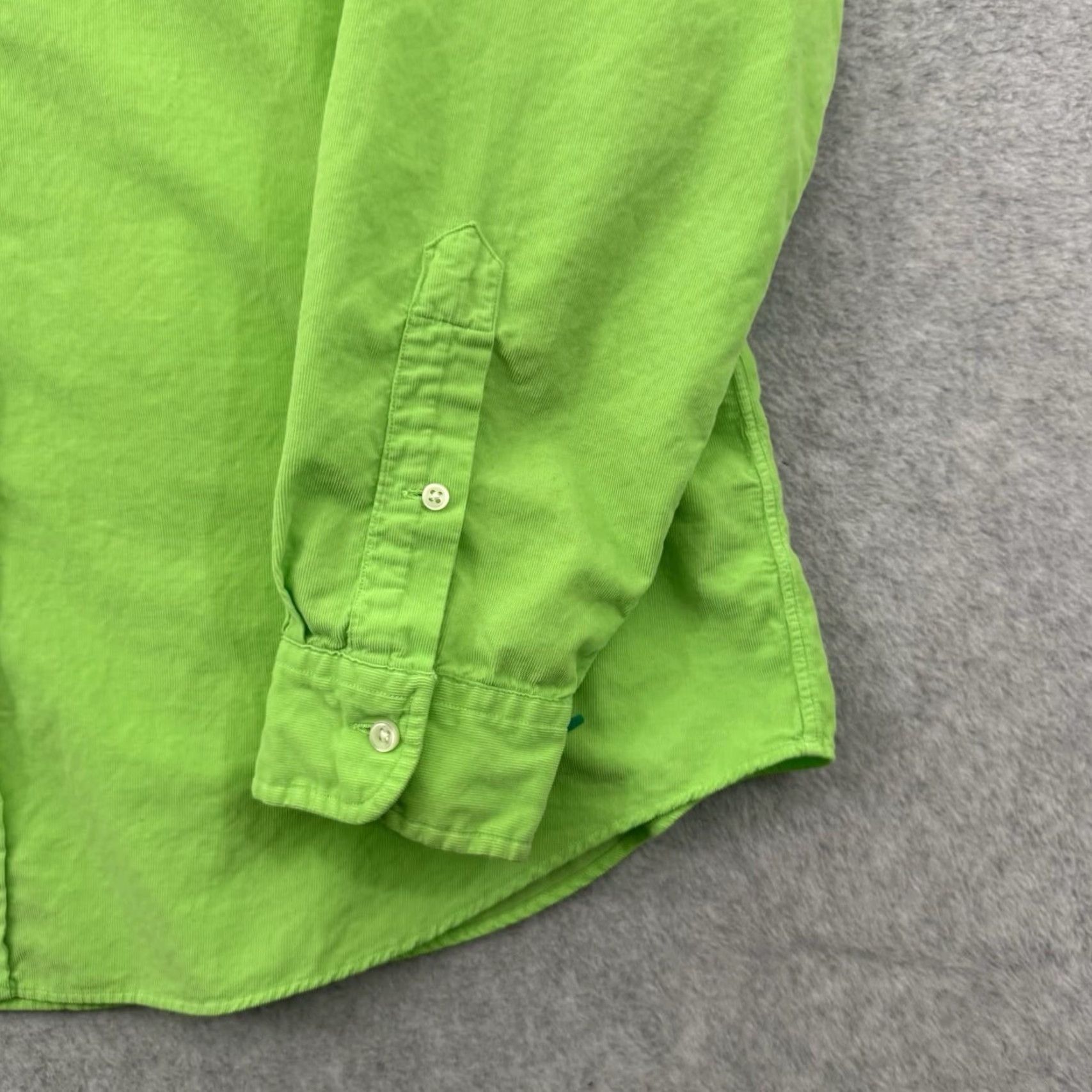 Polo Ralph Lauren Polo Ralph Lauren Shirt Mens XL Green Corduroy Pinwale Button-Down Lime Embroidered Regular Collared Button-Up Vintage: No Size US L / EU 52-54 / 3 - 4 Thumbnail